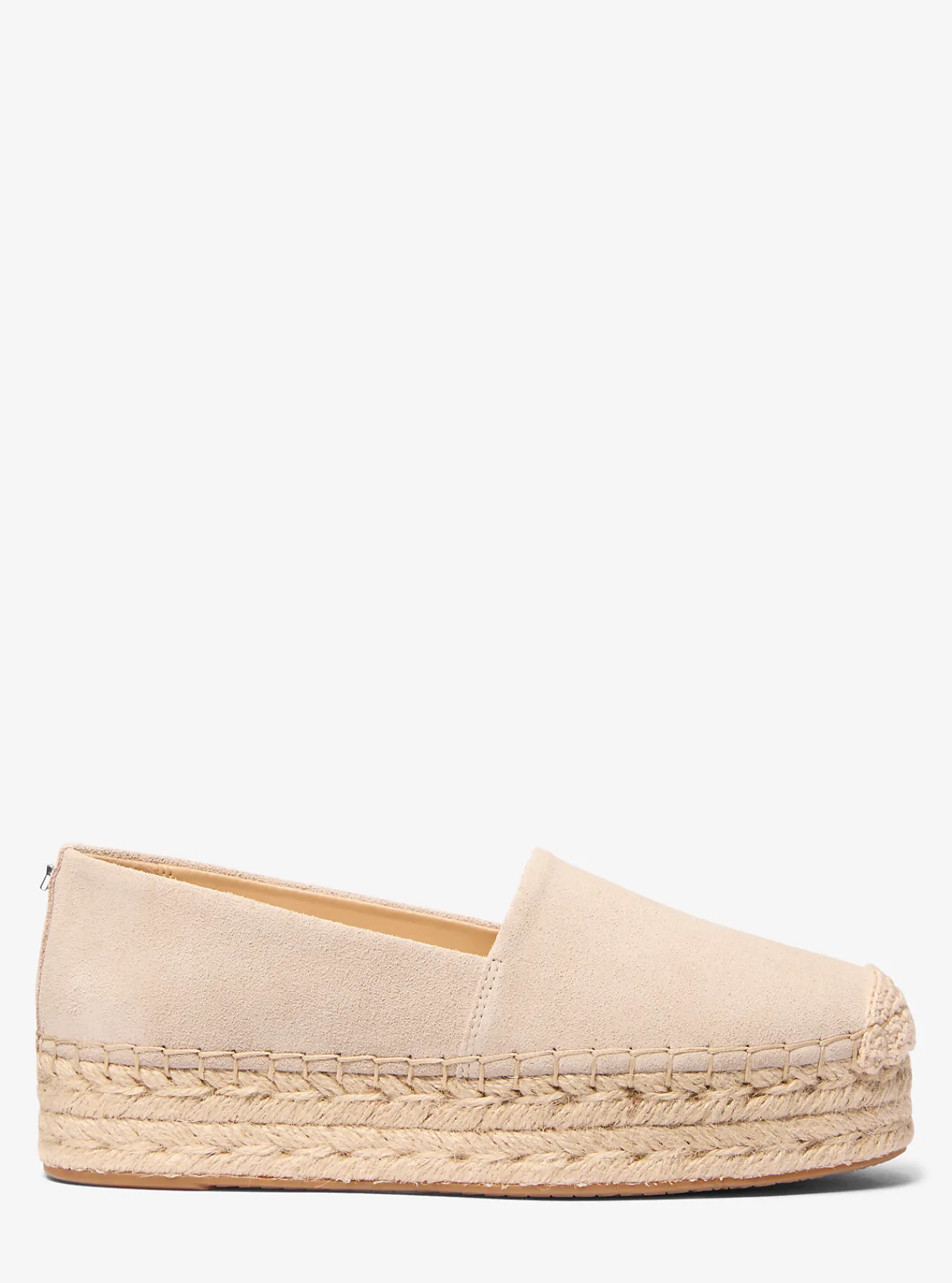 Michael Kors Espadrille Lynn van su&egrave;de met plateauzool LICHTZAND Outlet