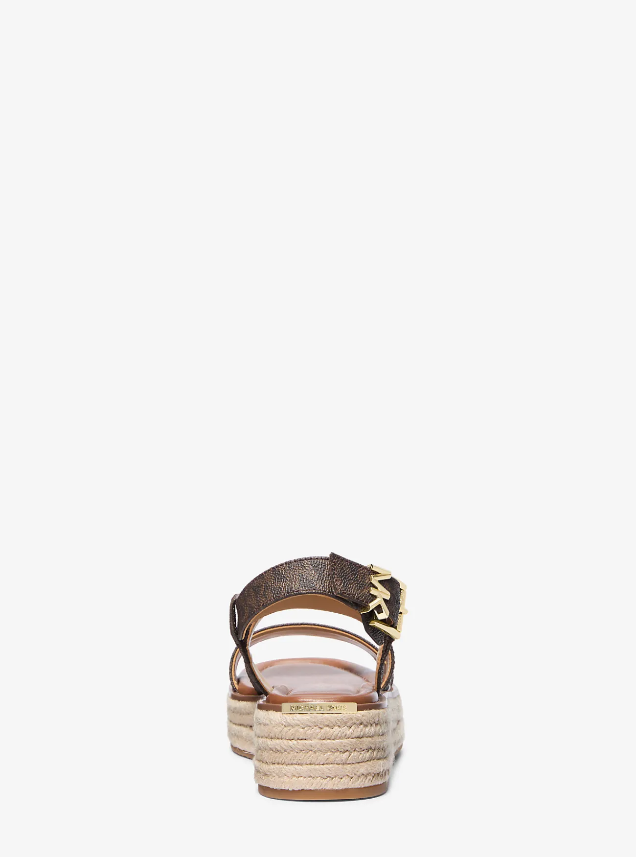 Michael Kors Espadrille-sandaal Lynn met plateauzool en kenmerkend logo BRUIN Hot