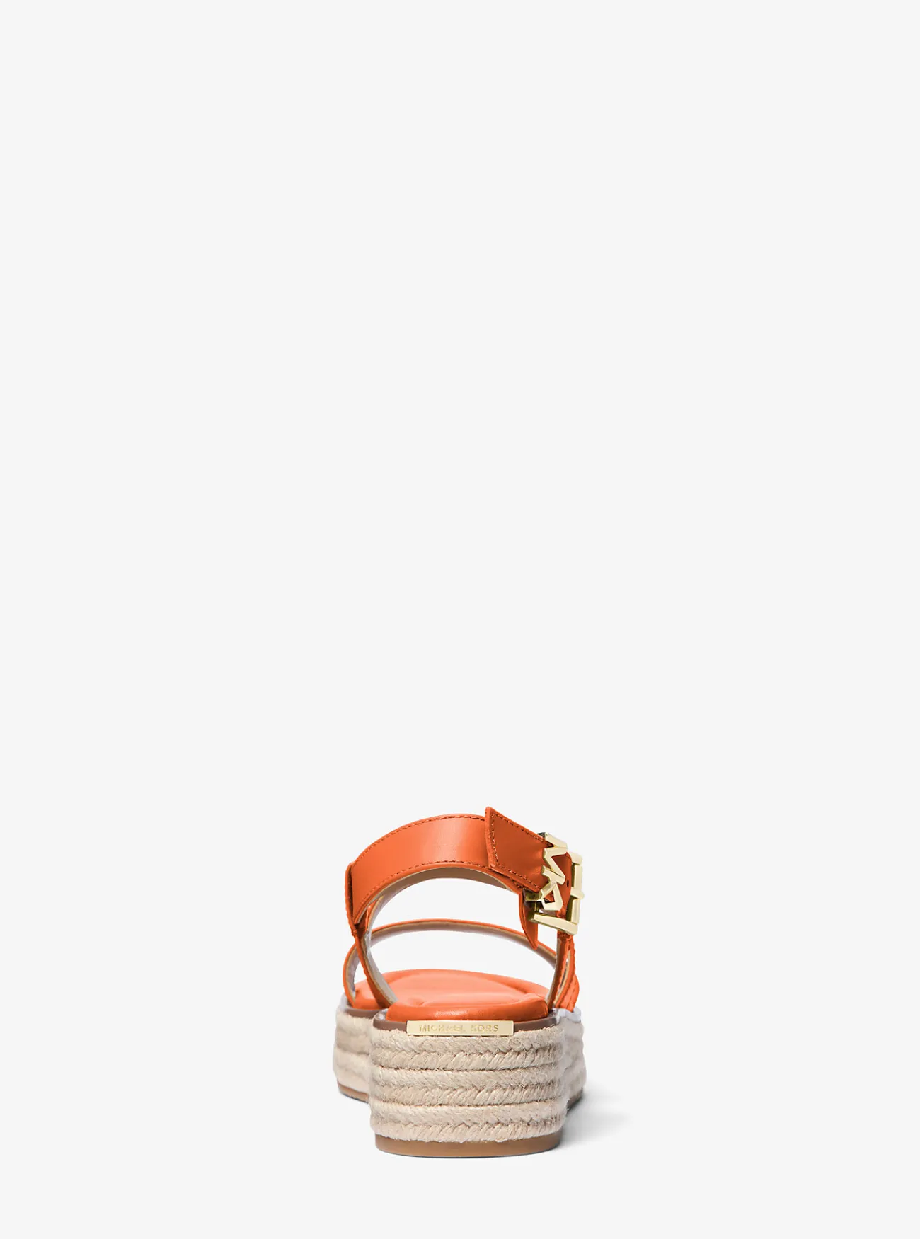 Michael Kors Espadrille-sandaal Lynn van leer met plateauzool Online