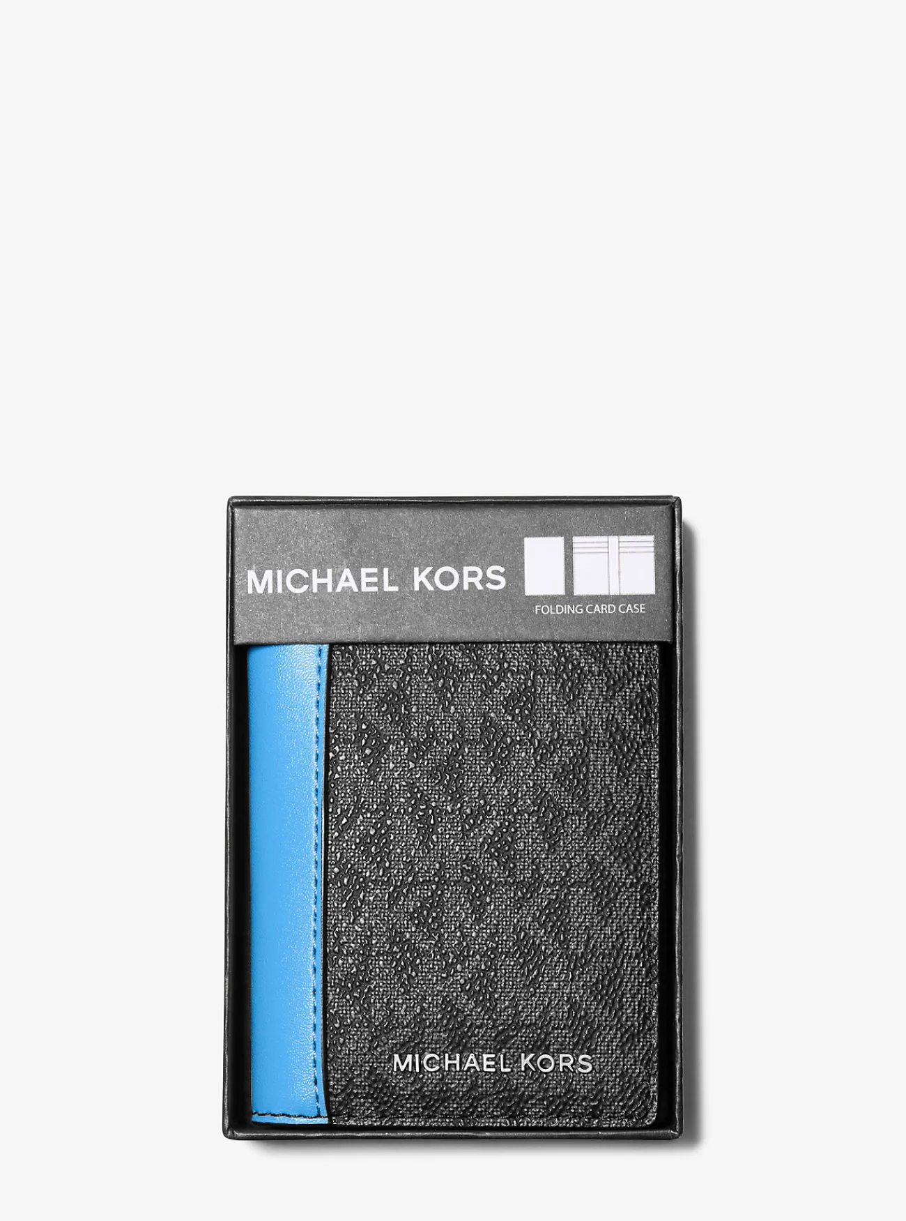 Michael Kors Foliokaarthouder Hudson met kenmerkend logo BLAUWMULTI Hot