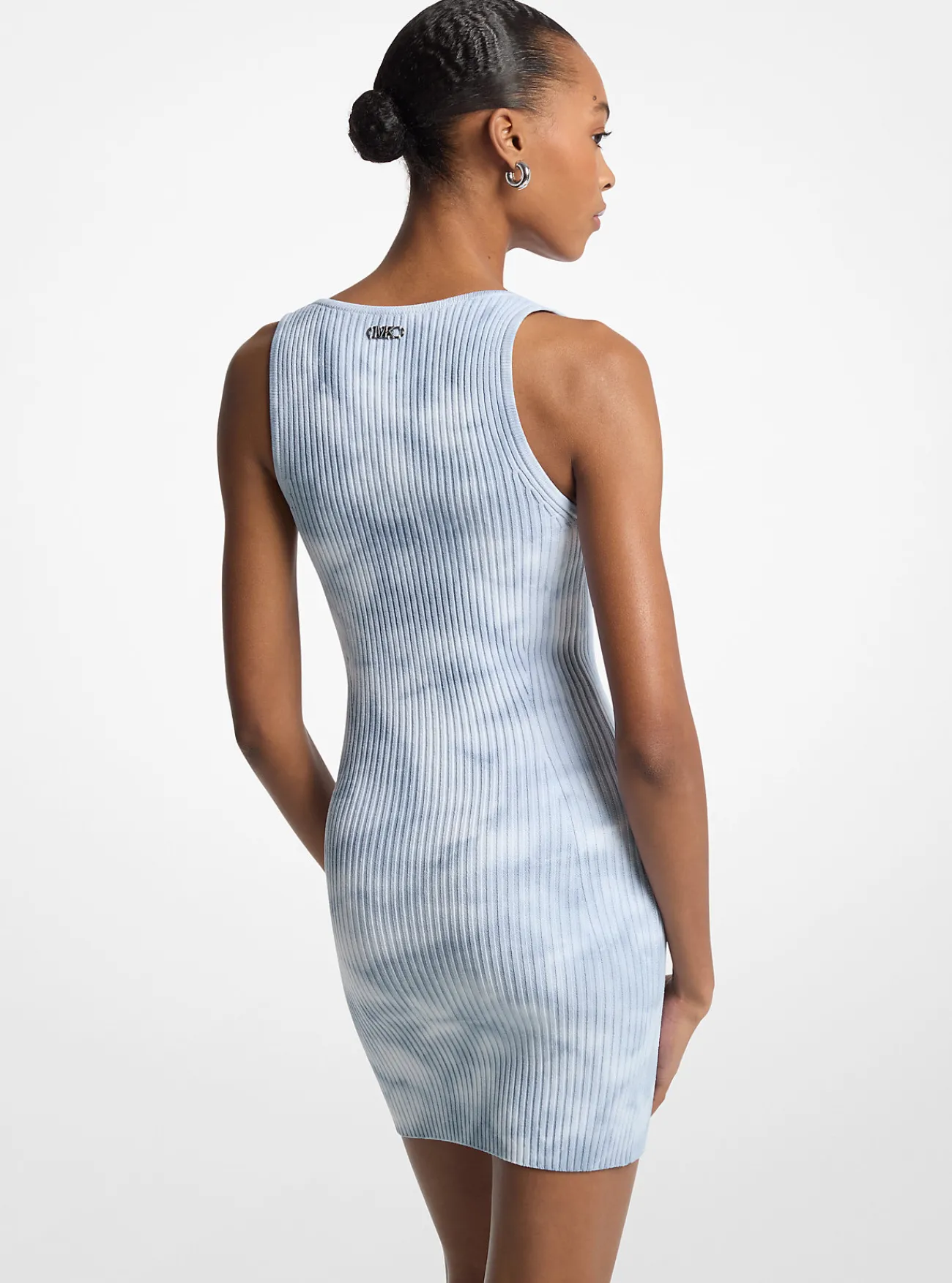 Michael Kors Geribde tankjurk met tie-dye CHAMBRAY Hot