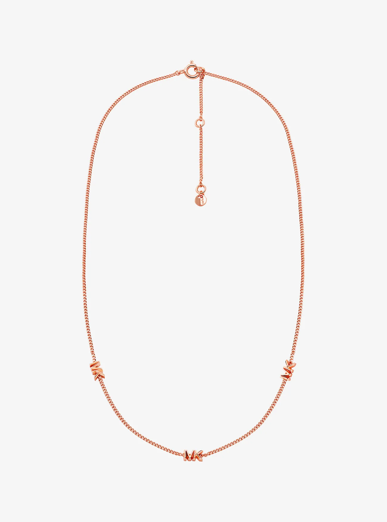 Michael Kors Halsketting van sterlingzilver met plating met edelmetaal en logo ROS&Eacute;GOUD Clearance