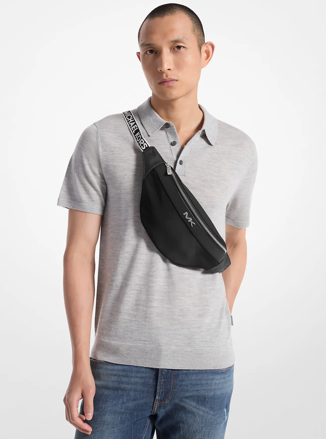 Michael Kors Heuptas Malone van nylon ZWART Online