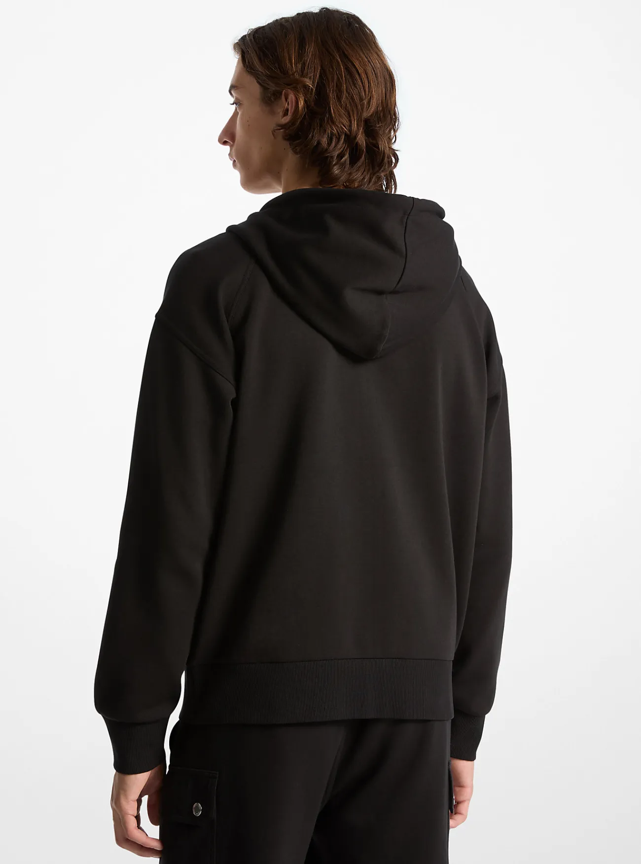 Michael Kors Hoody van katoenmix met rits ZWART Clearance