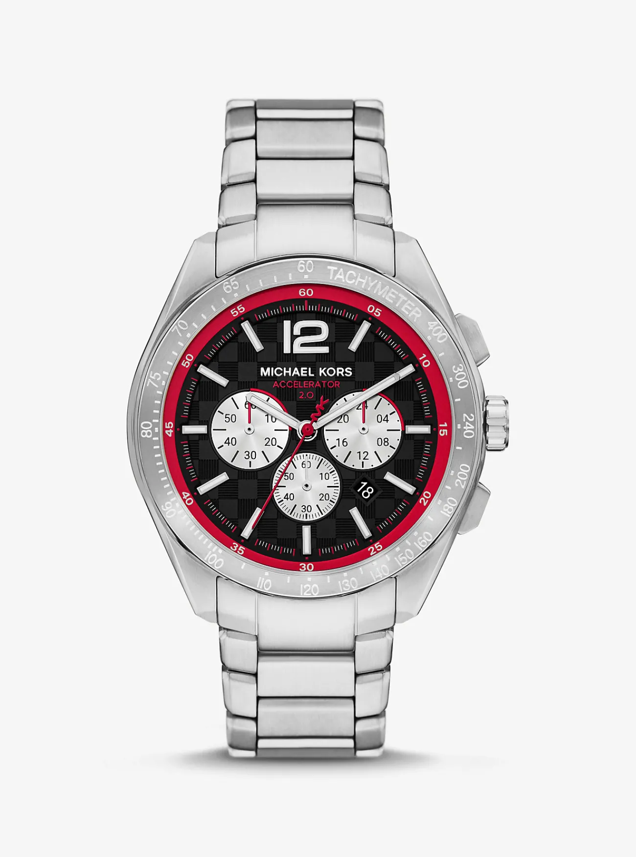 Michael Kors Horloge Accelerator 2.0, oversized en kleurig ZILVER Fashion