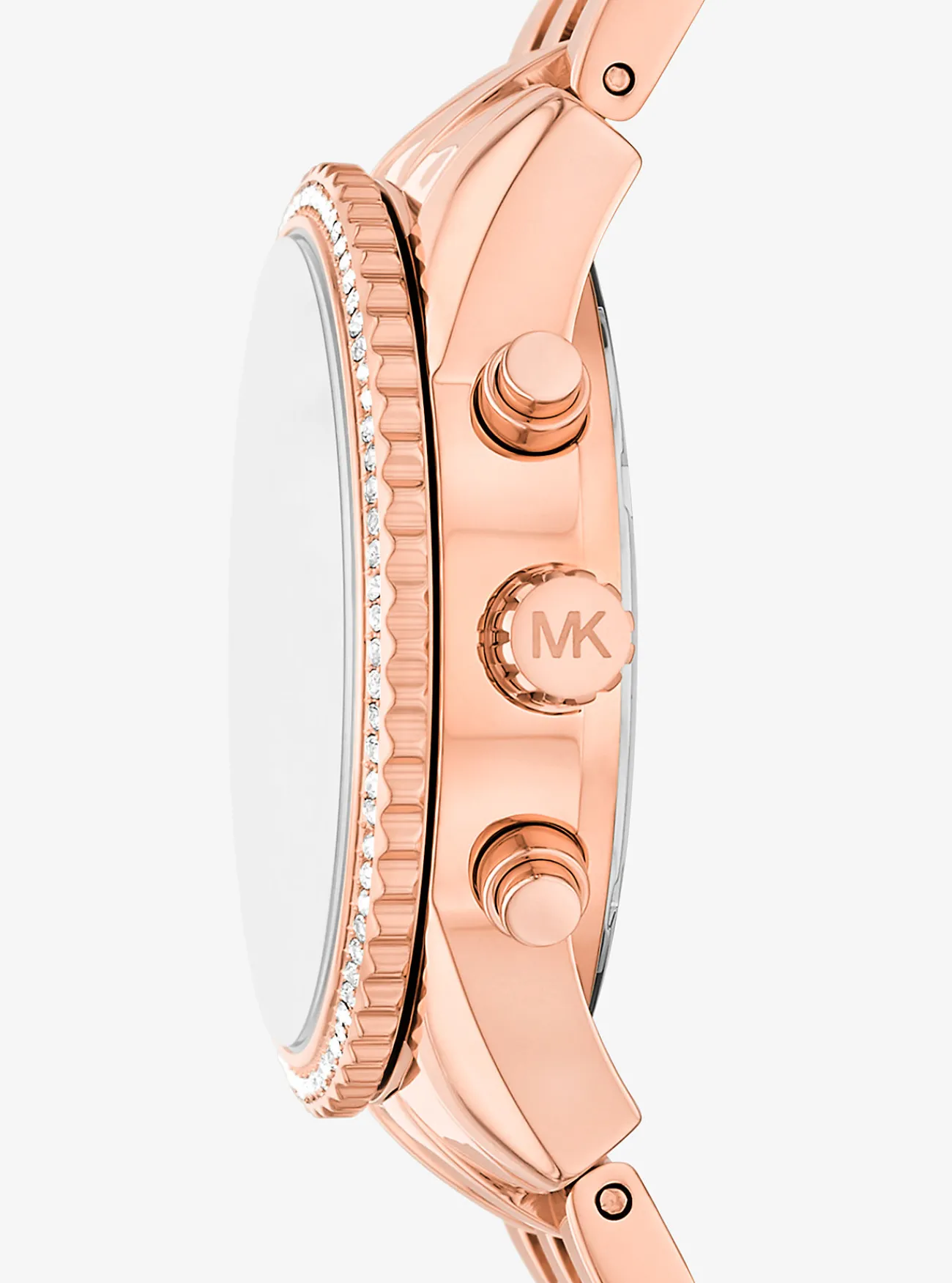 Michael Kors Horloge Bryant met siersteentjes, kleurig en mini ROS&Eacute;GOUD Outlet