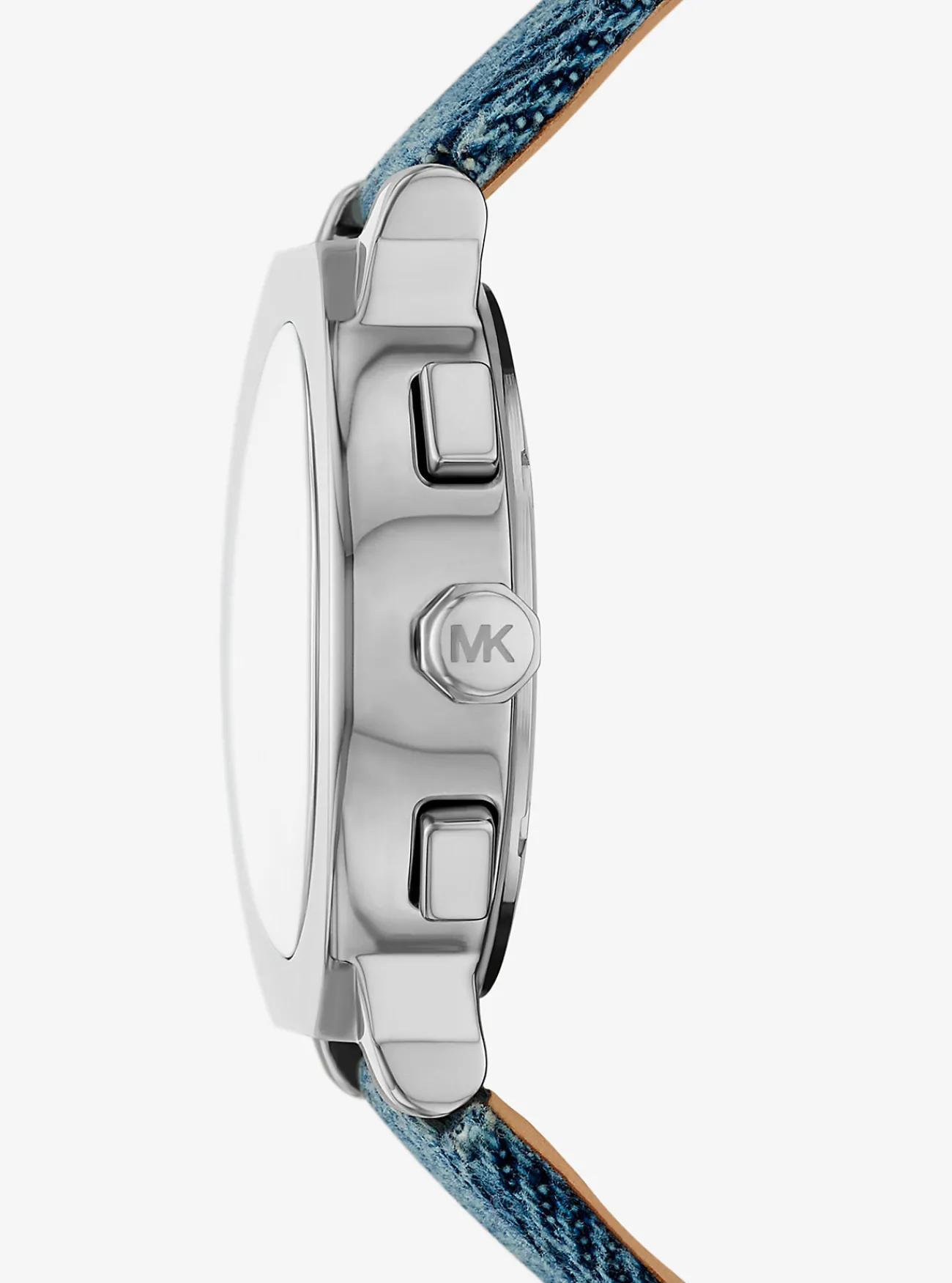 Michael Kors Horloge Gramercy met , oversized en zilverkleurig DENIM Clearance