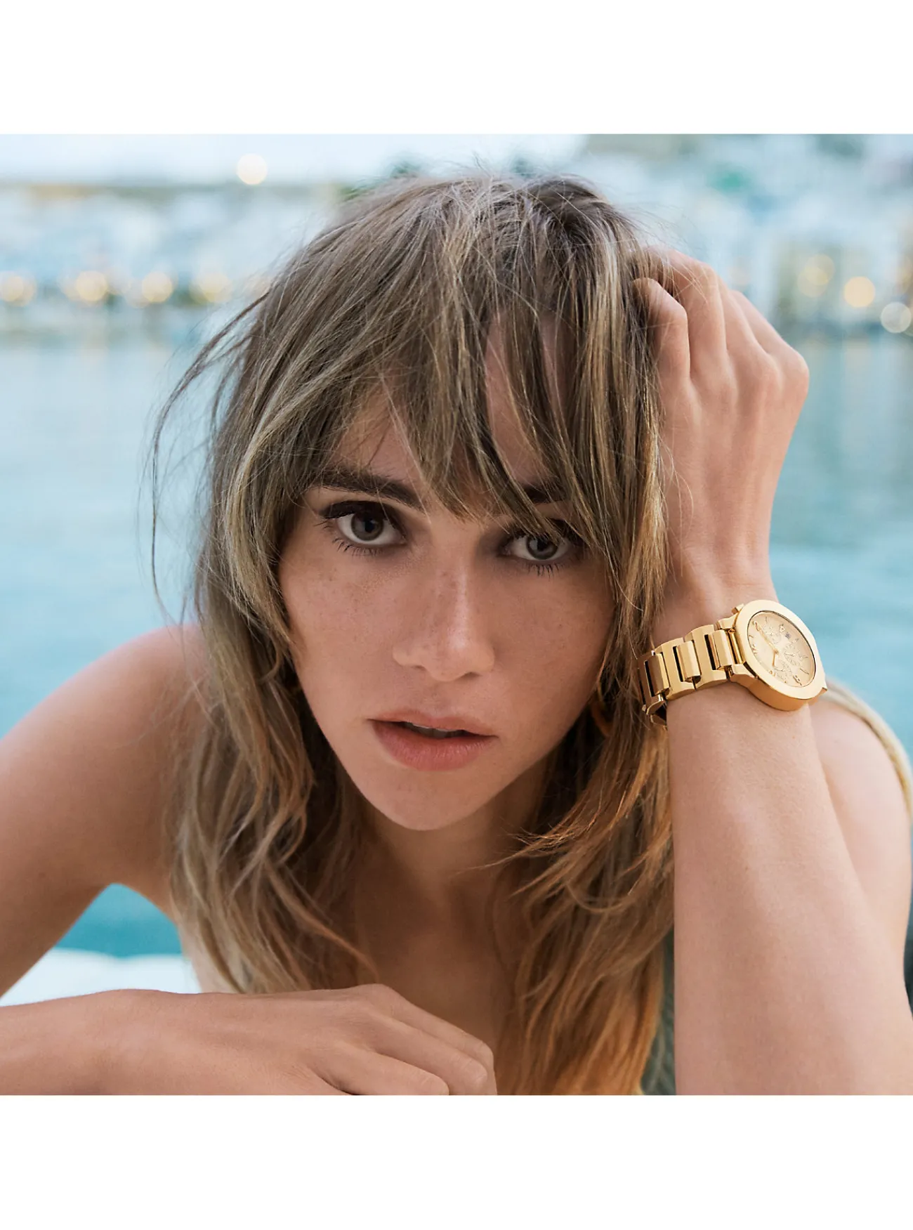 Michael Kors Horloge Gramercy, oversized en kleurig GOUD Clearance