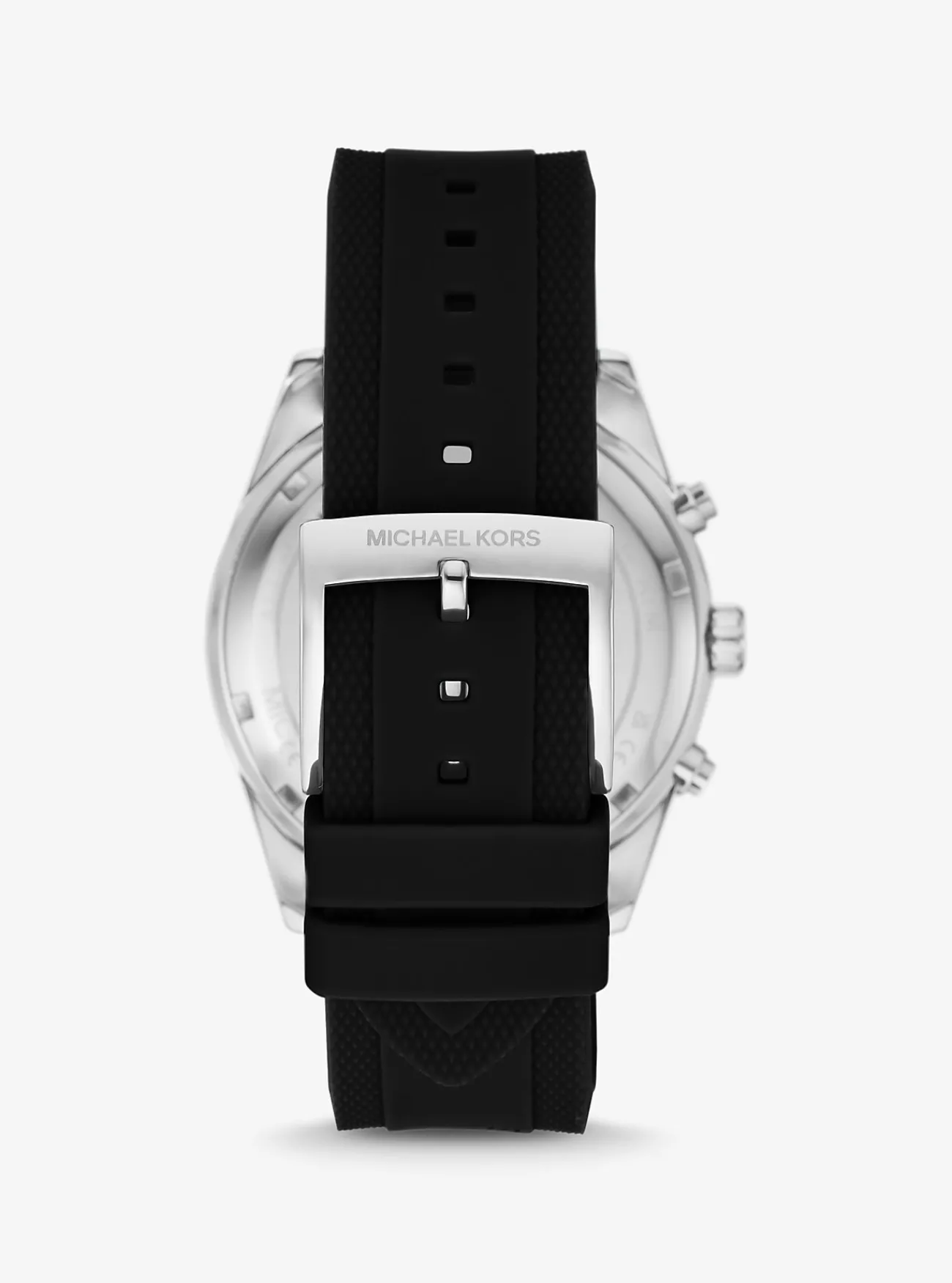 Michael Kors Horloge Hadyn met siersteentjes, oversized en zilverkleurig ZWART Fashion