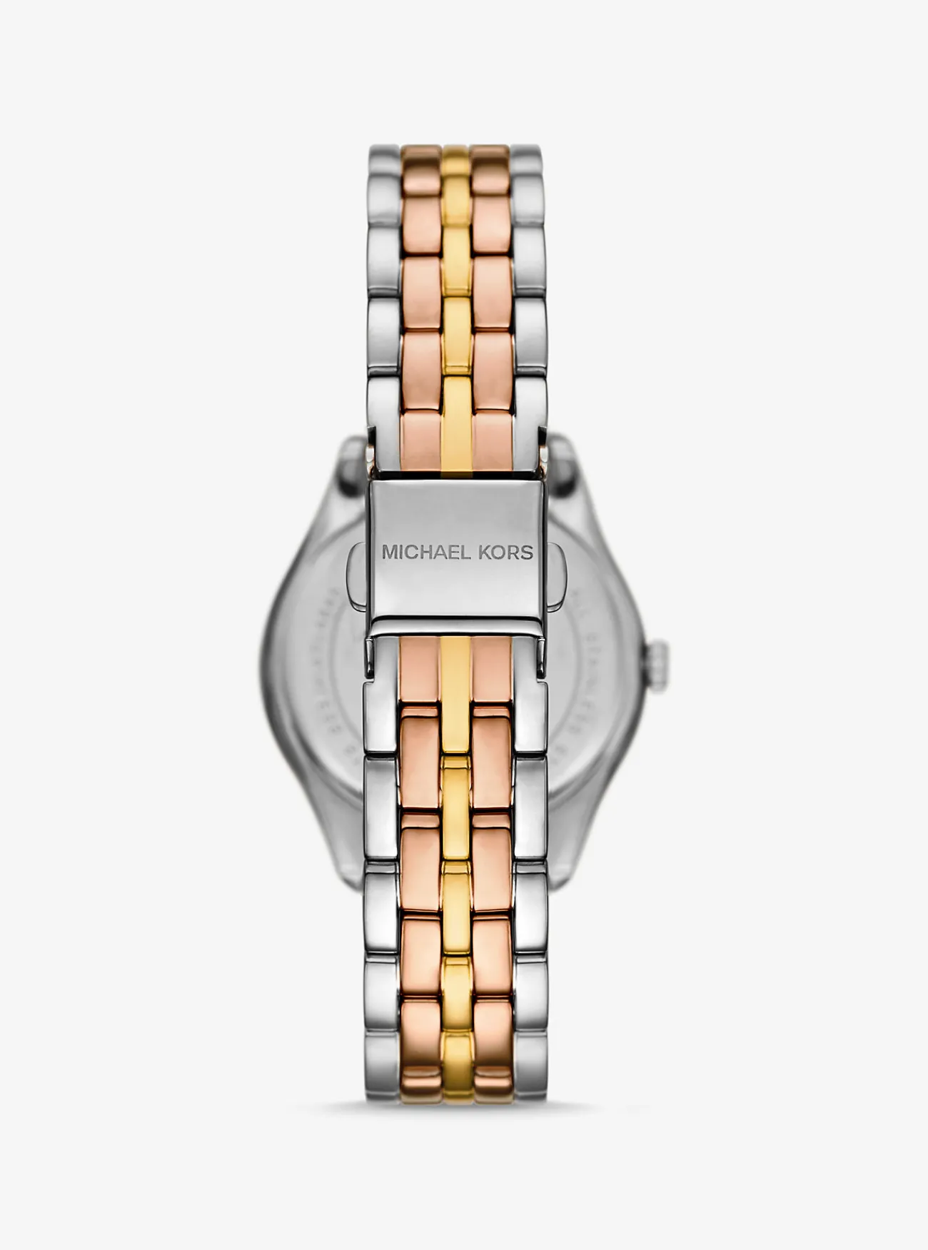 Michael Kors Horloge Harlowe met siersteentjes, en mini DRIEKLEURIG Sale