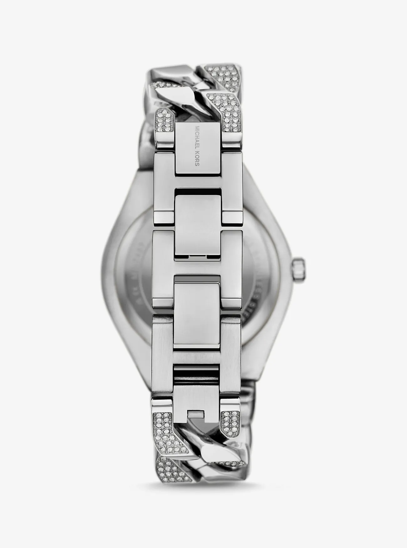 Michael Kors Horloge Lennox met siersteentjes en schakels, kleurig ZILVER Online