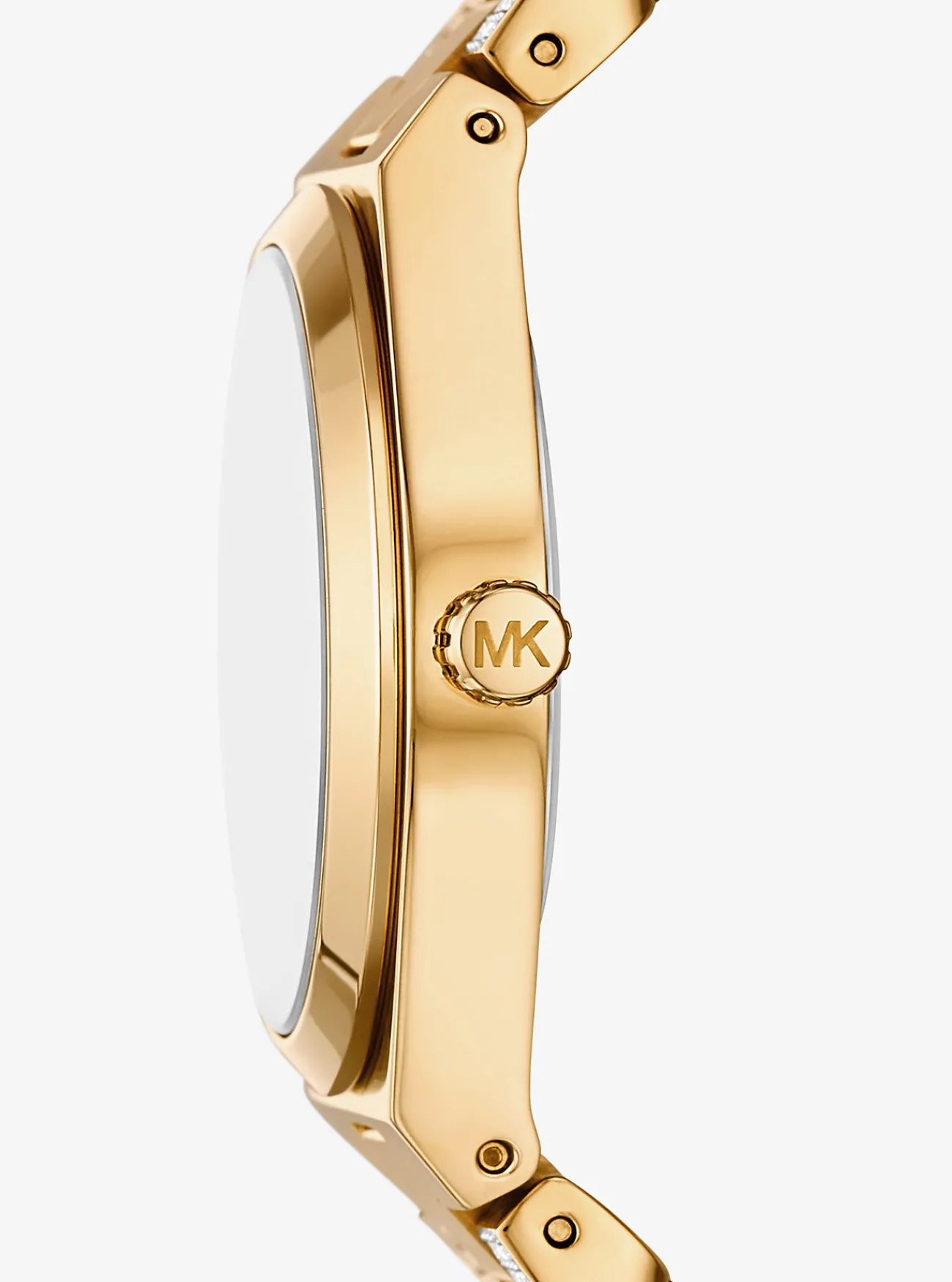 Michael Kors Horloge Lennox met siersteentjes en schakels, kleurig GOUD Best