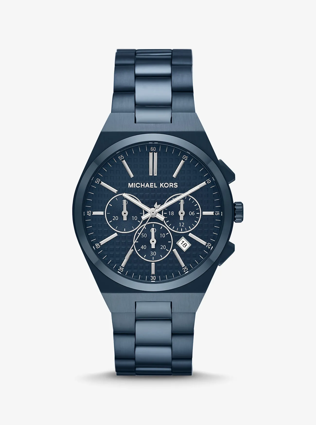 Michael Kors Horloge Lennox, oversized en blauwgetint MARINEBLAUW Discount