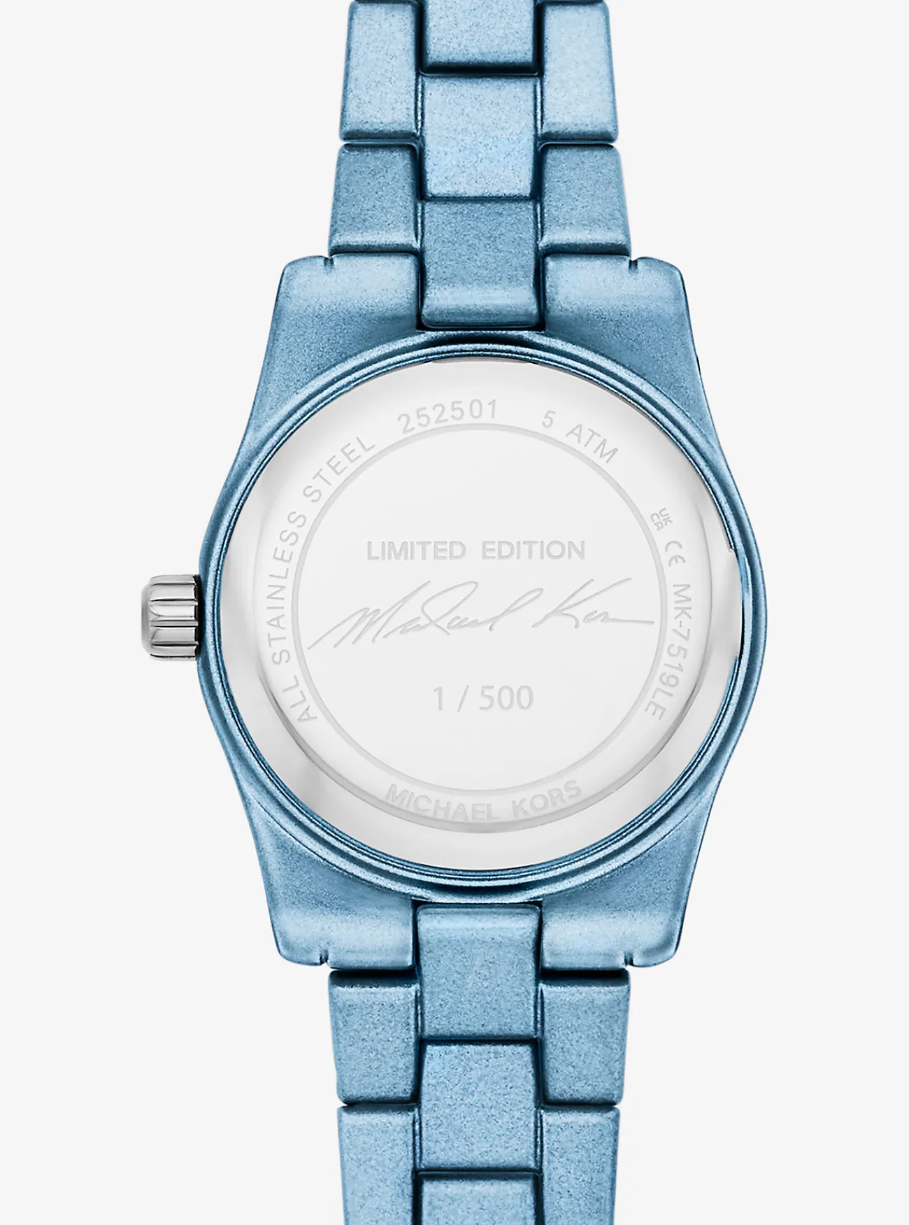 Michael Kors Horloge Lexington, blauw, limited edition en petite CHAMBRAY New