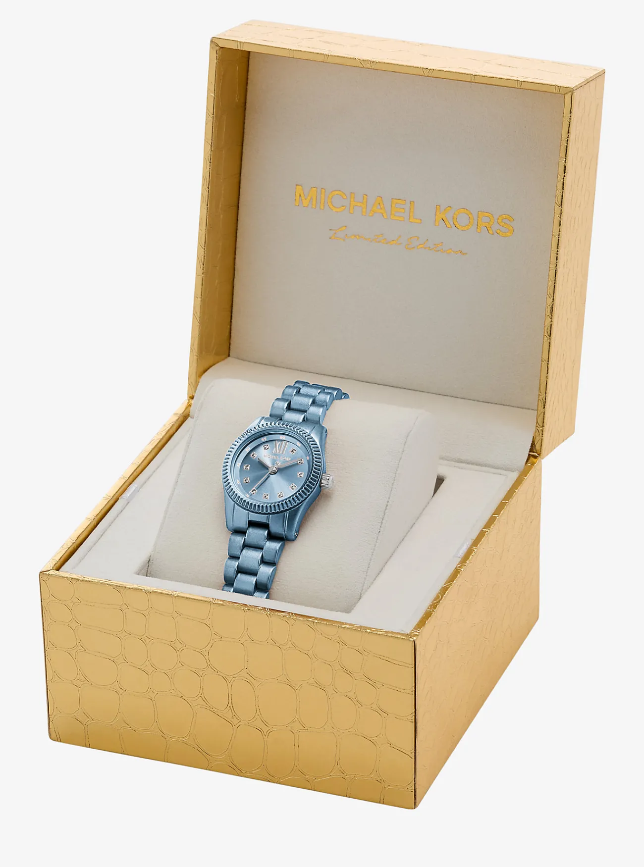 Michael Kors Horloge Lexington, blauw, limited edition en petite CHAMBRAY New
