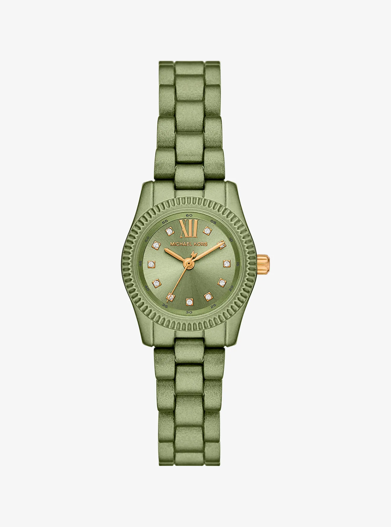 Michael Kors Horloge Lexington, groen, limited edition en petite ZACHTSALIE New