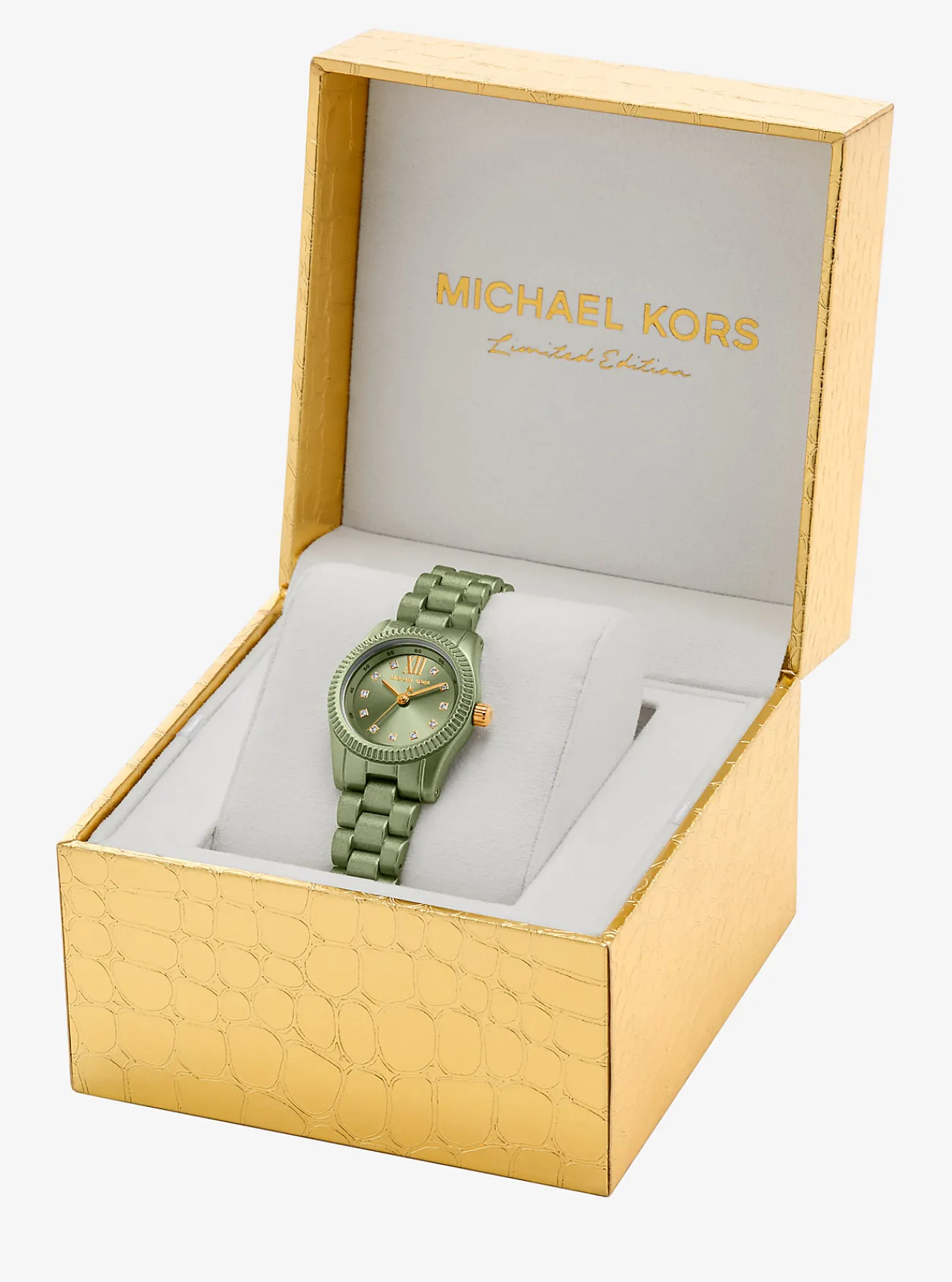Michael Kors Horloge Lexington, groen, limited edition en petite ZACHTSALIE New