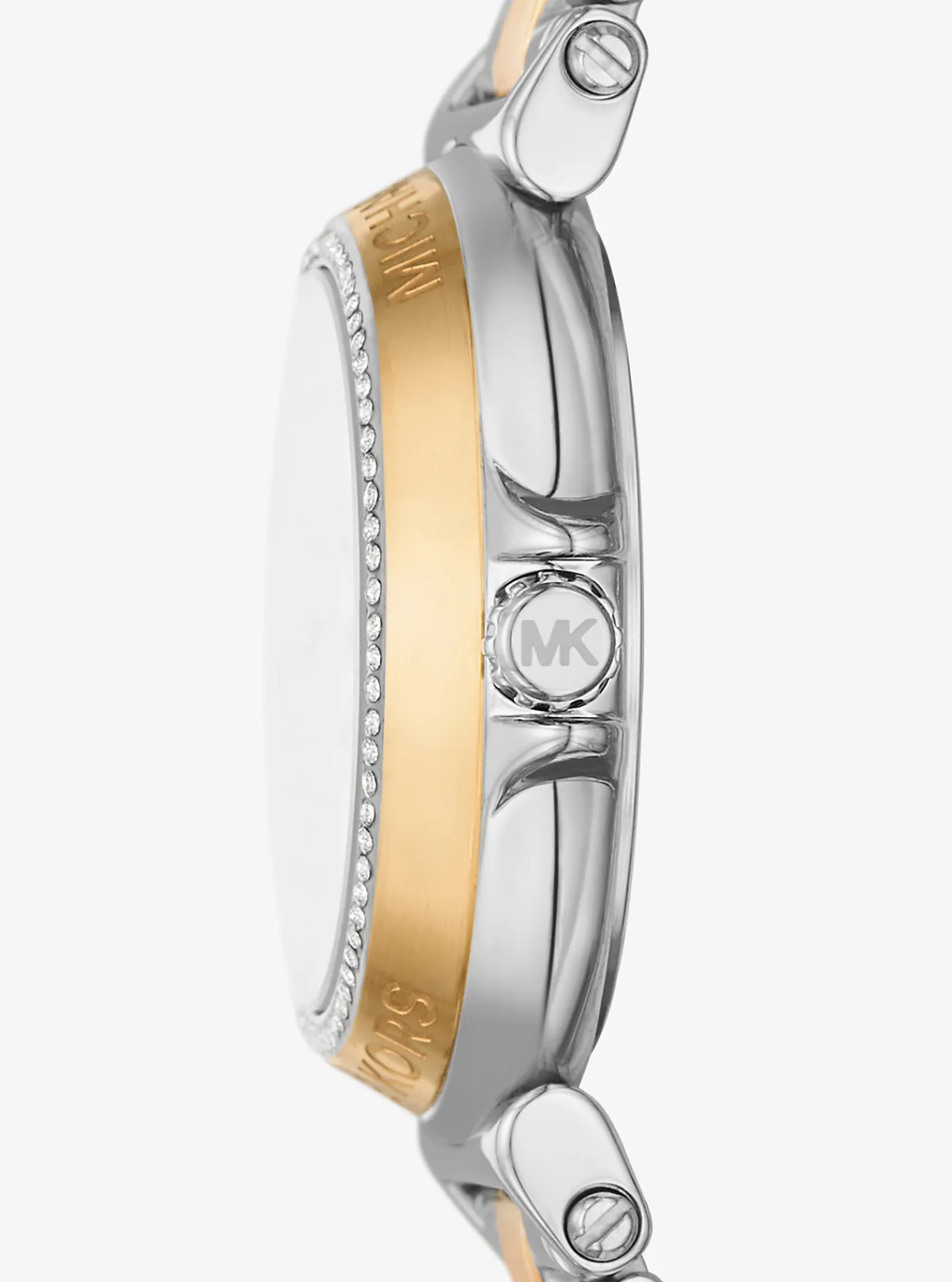Michael Kors Horloge Maren met siersteentjes, mini en tweekleurig GOUD Clearance
