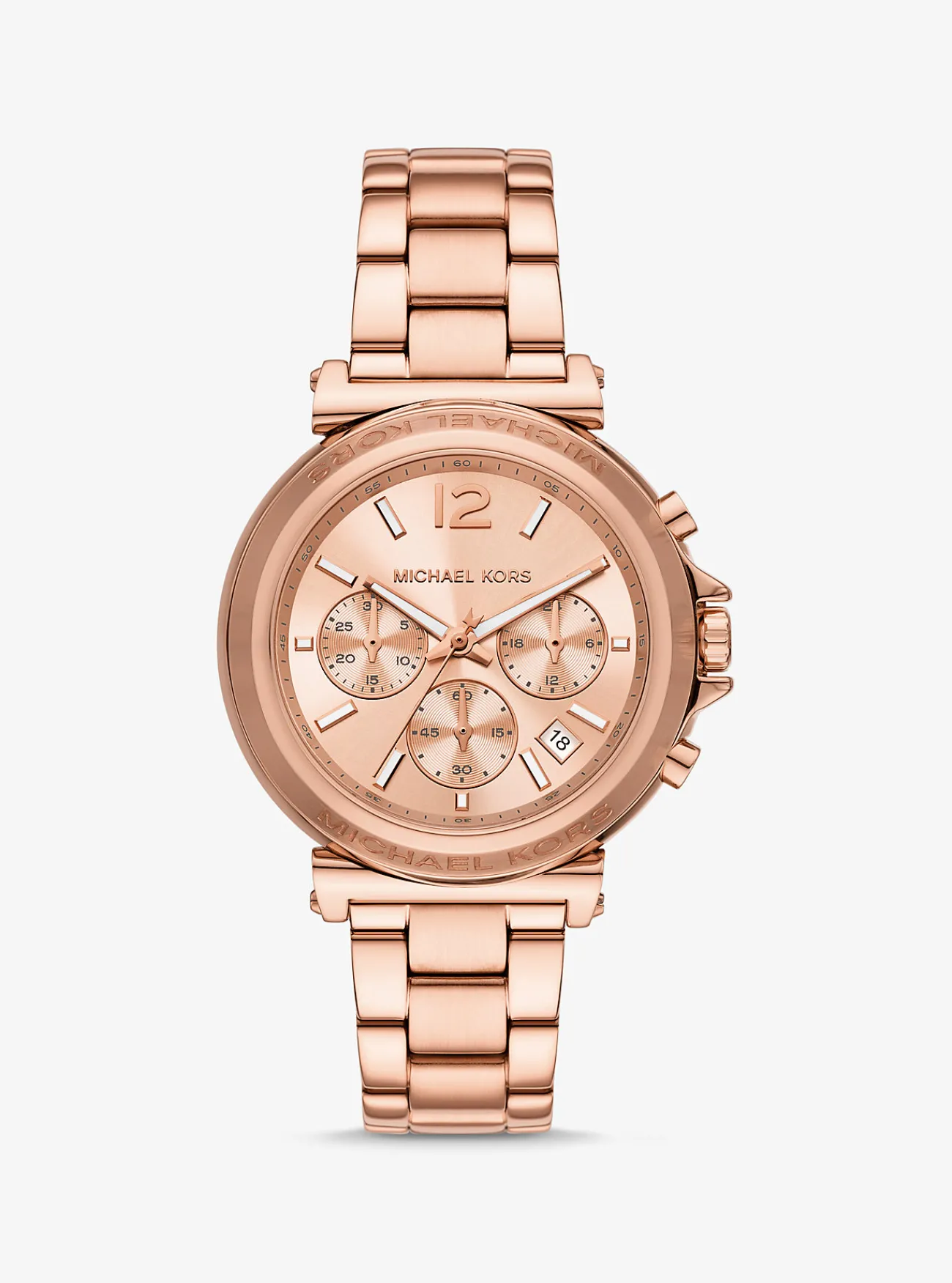 Michael Kors Horloge Maren, oversized en kleurig ROS&Eacute;GOUD Clearance