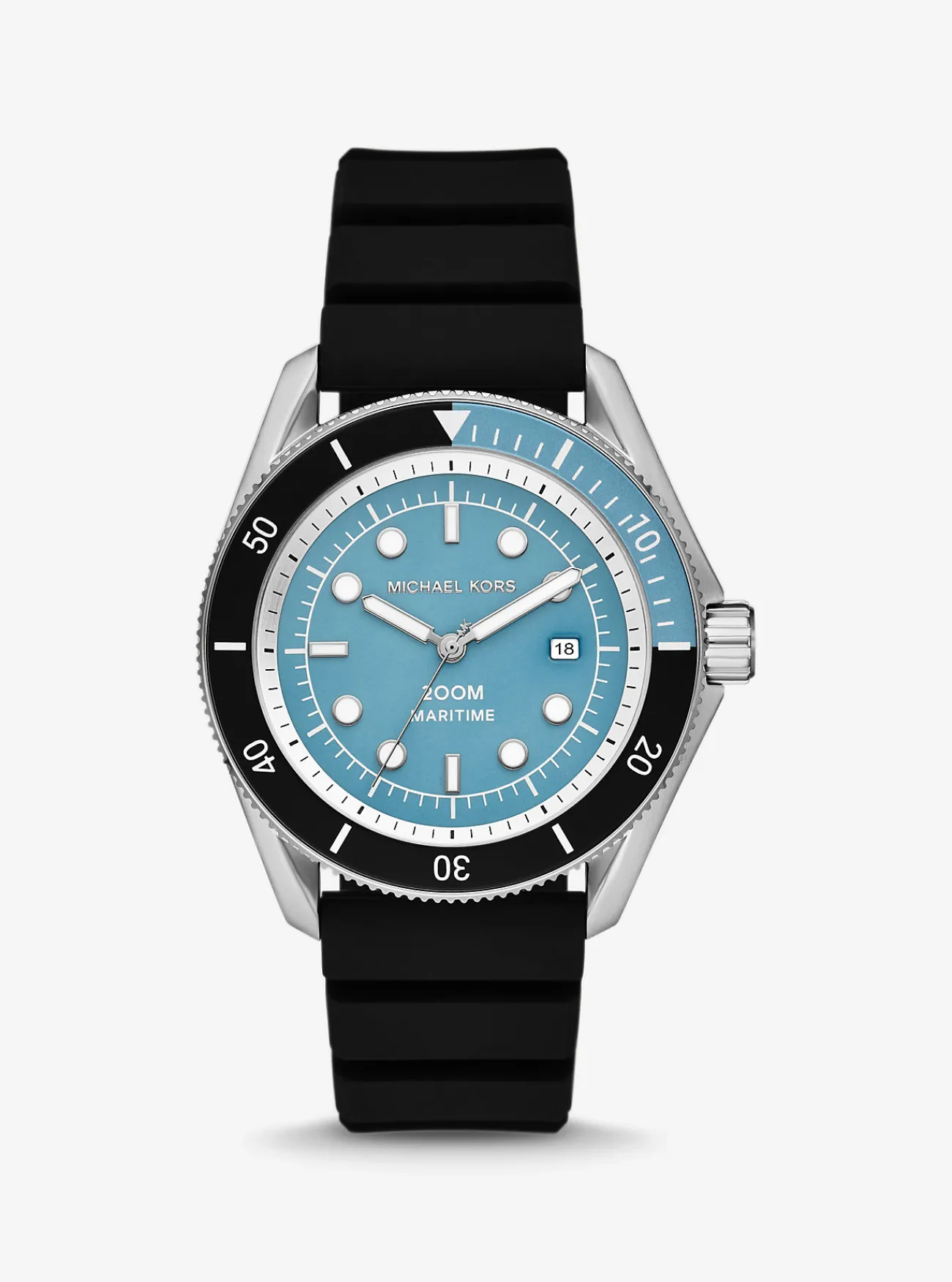 Michael Kors Horloge Maritime, oversized, met siliconen ZWART Best