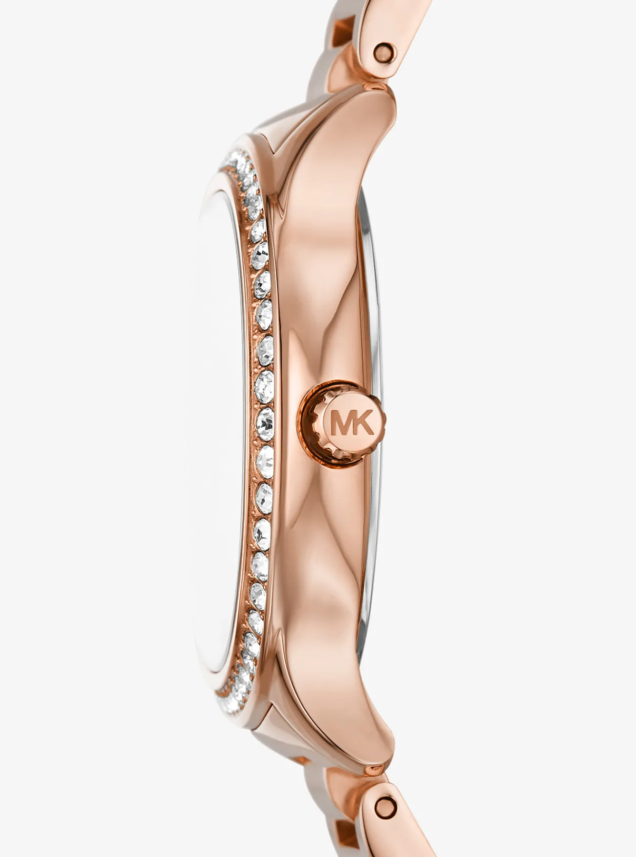 Michael Kors Horloge Sage, kleurig met siersteentjes ROS&Eacute;GOUD Clearance