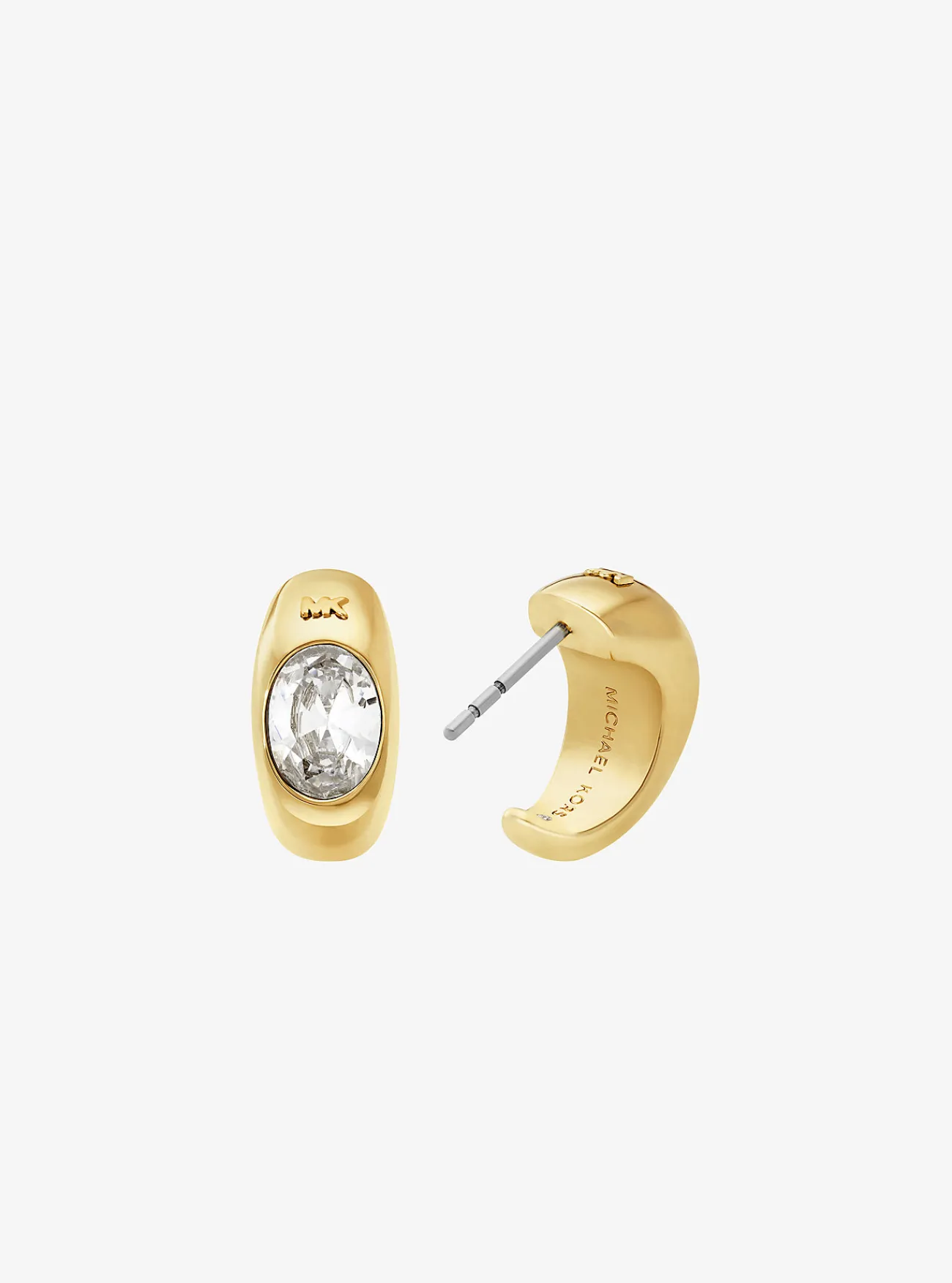 Michael Kors Huggie-oorbellen met een plating met edelmetaal en zirkonia Best