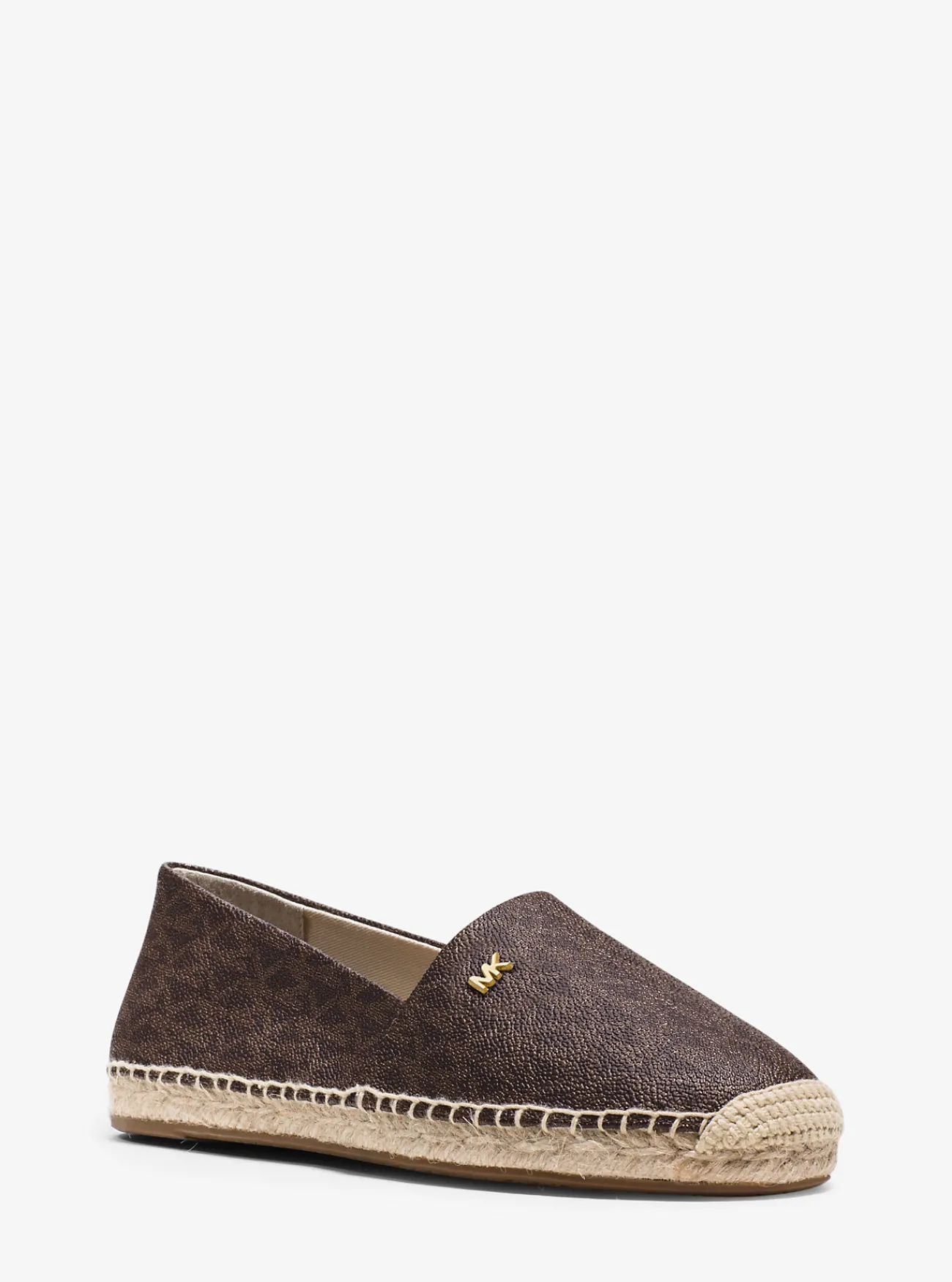 Michael Kors Instapespadrille Kendrick met logo BRUIN New