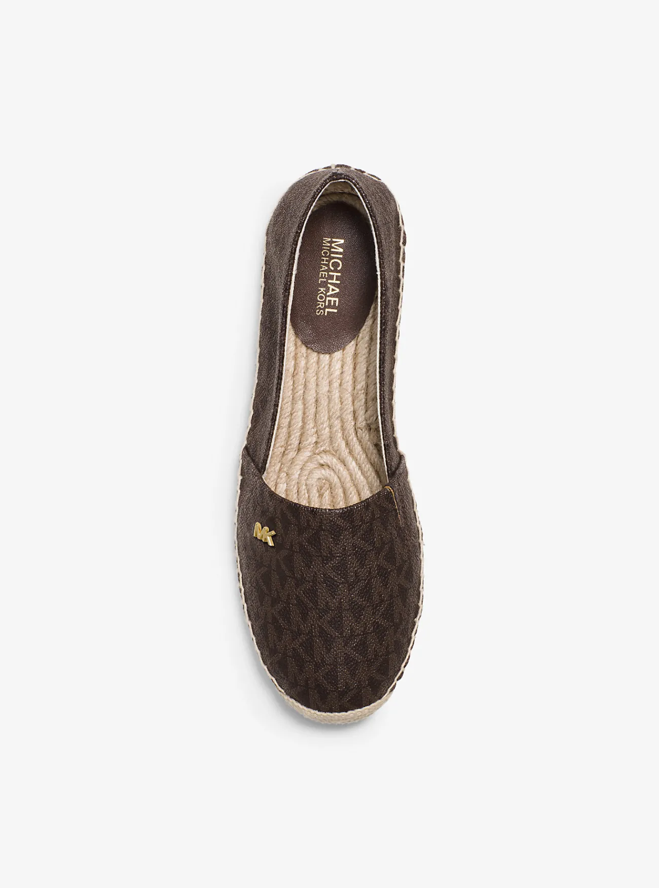 Michael Kors Instapespadrille Kendrick met logo BRUIN New