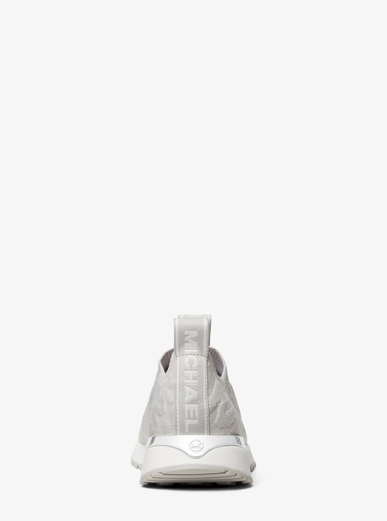 Michael Kors Instapsneaker Bodie van breisel met stretch met logo in reli&euml;f ALUMINIUM Hot