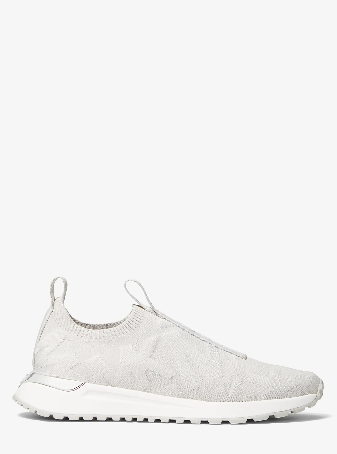 Michael Kors Instapsneaker Bodie van breisel met stretch met logo in reli&euml;f ALUMINIUM Hot