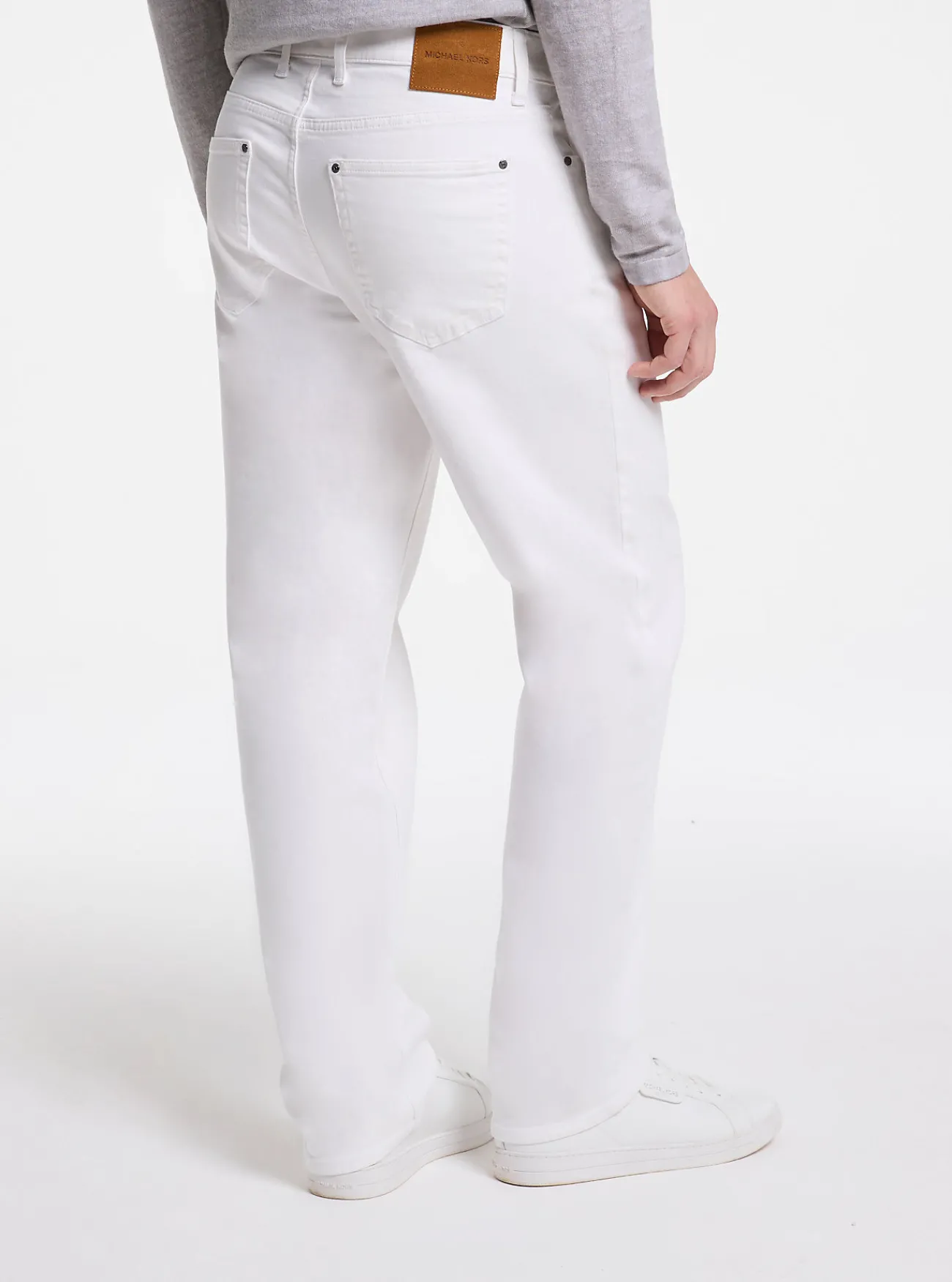 Michael Kors Jeans Finn van stretchdenim met rechte pijpen WIT Discount