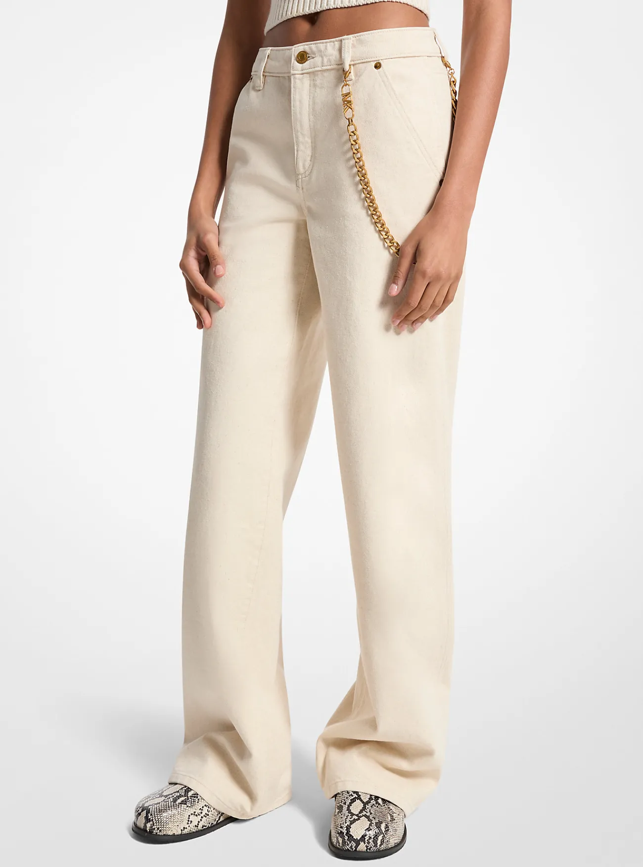 Michael Kors Jeans met wijde pijpen en relaxte pasvorm [3467] Hot