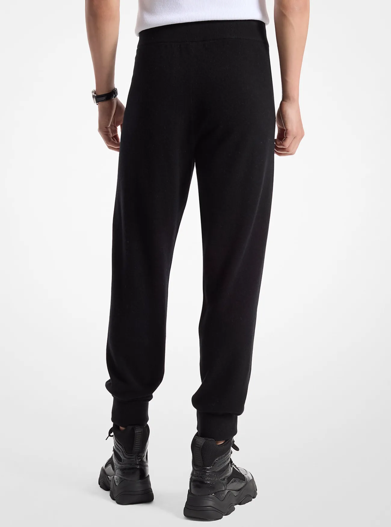 Michael Kors Joggingbroek van een mix van wol en kasjmier ZWART New