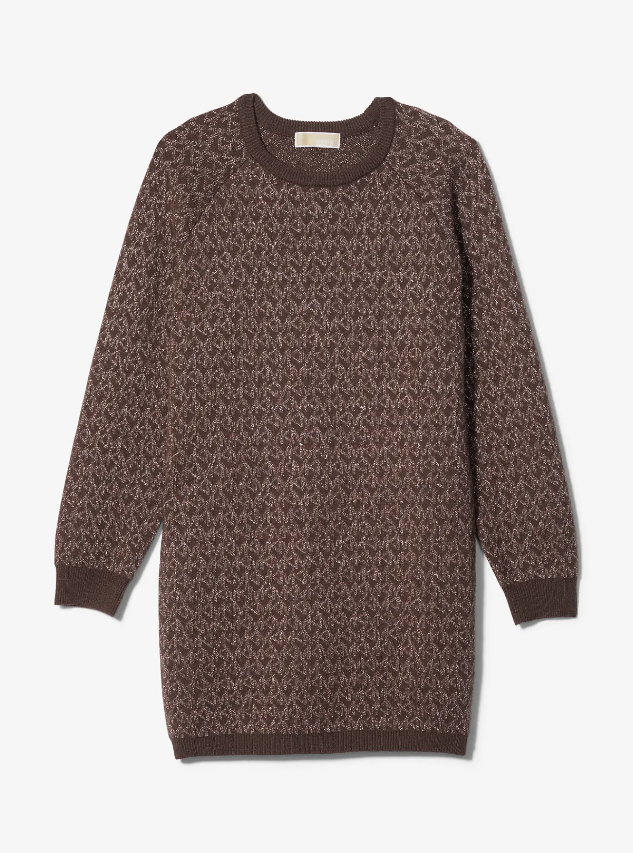 Michael Kors Jurk van metallic breisel met logo CHOCOLADE Fashion