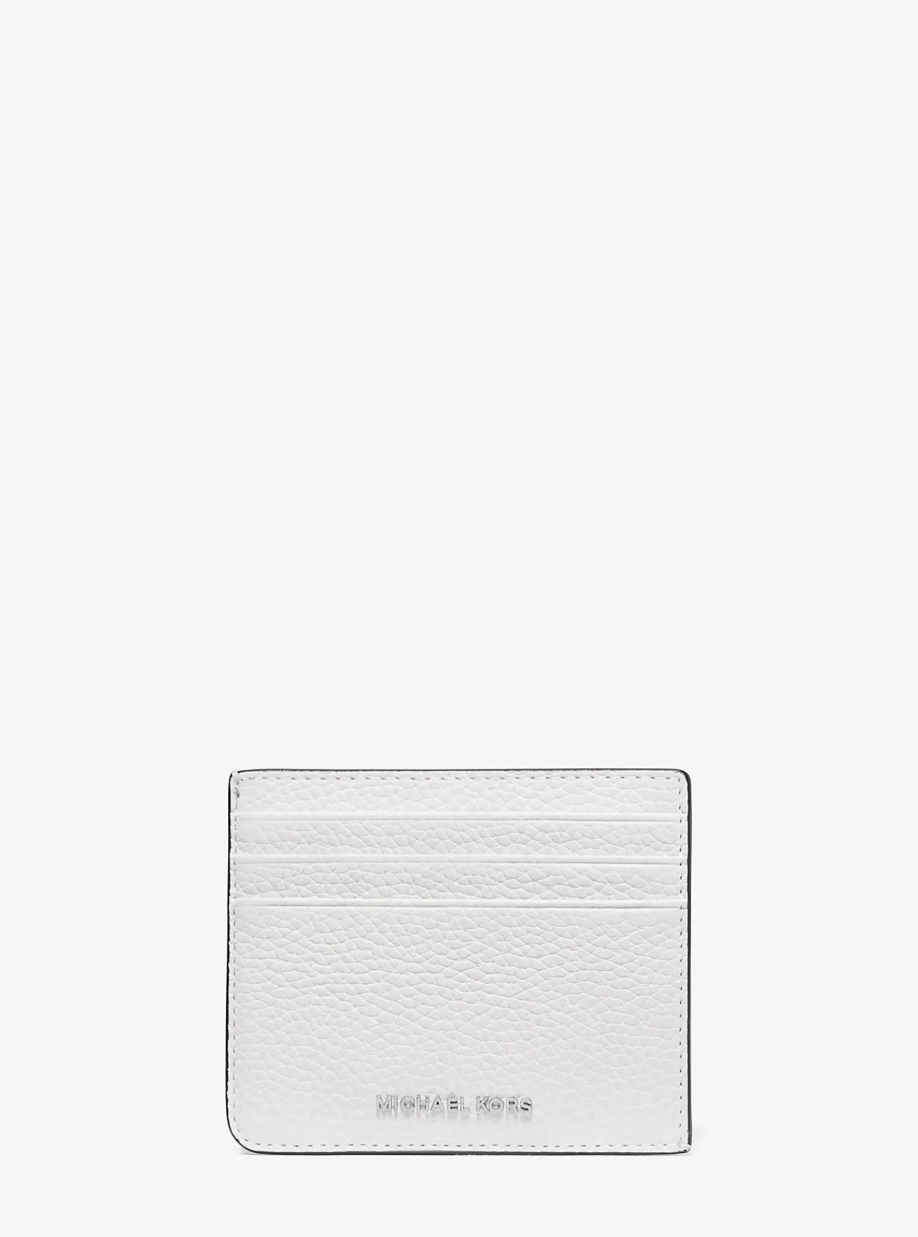 Michael Kors Kaarthouder Hudson van getrommeld leer HELDERWIT New