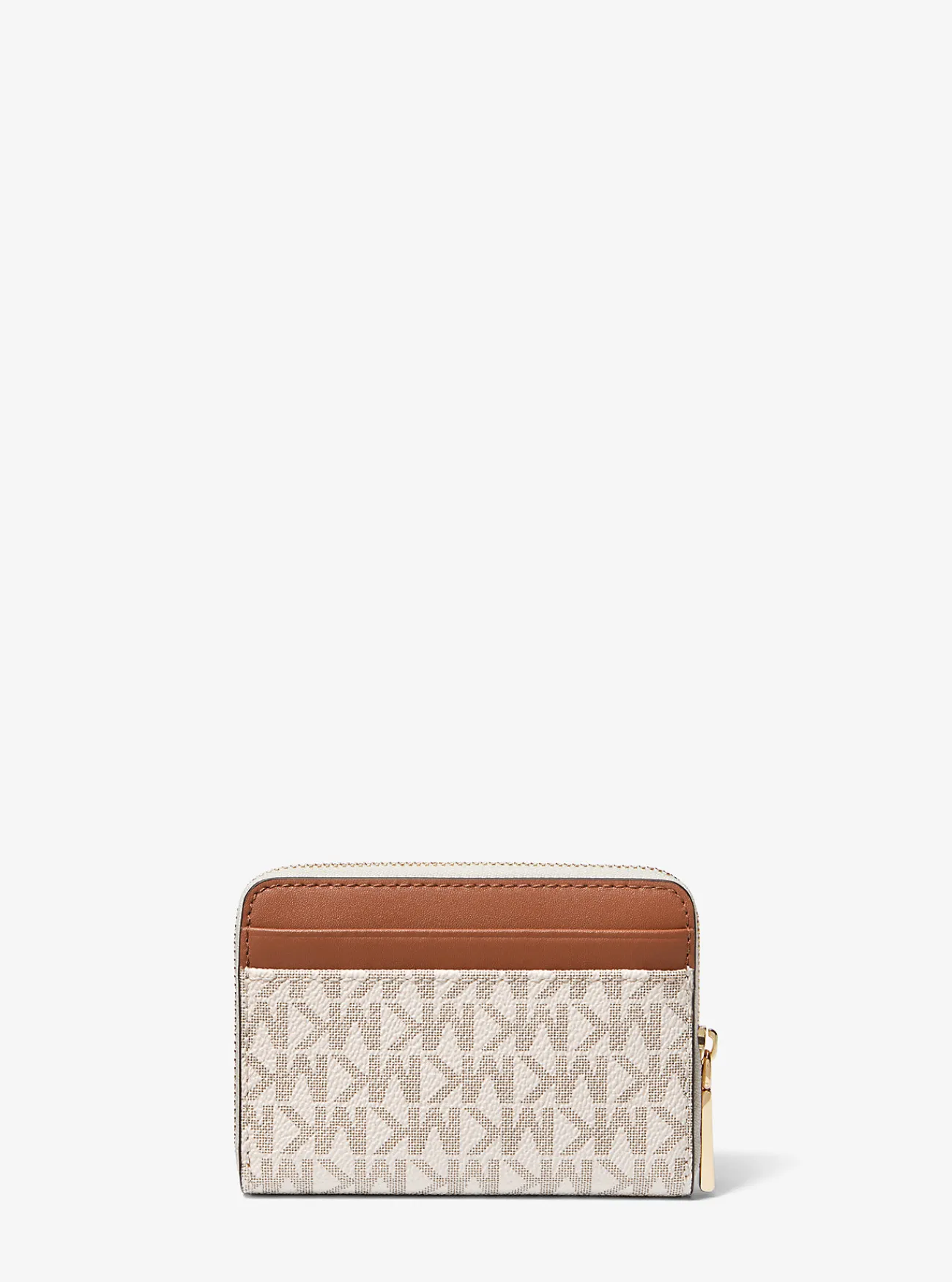 Michael Kors Kaarthouder Jet Set met kenmerkend logo en rits rondom, klein Outlet