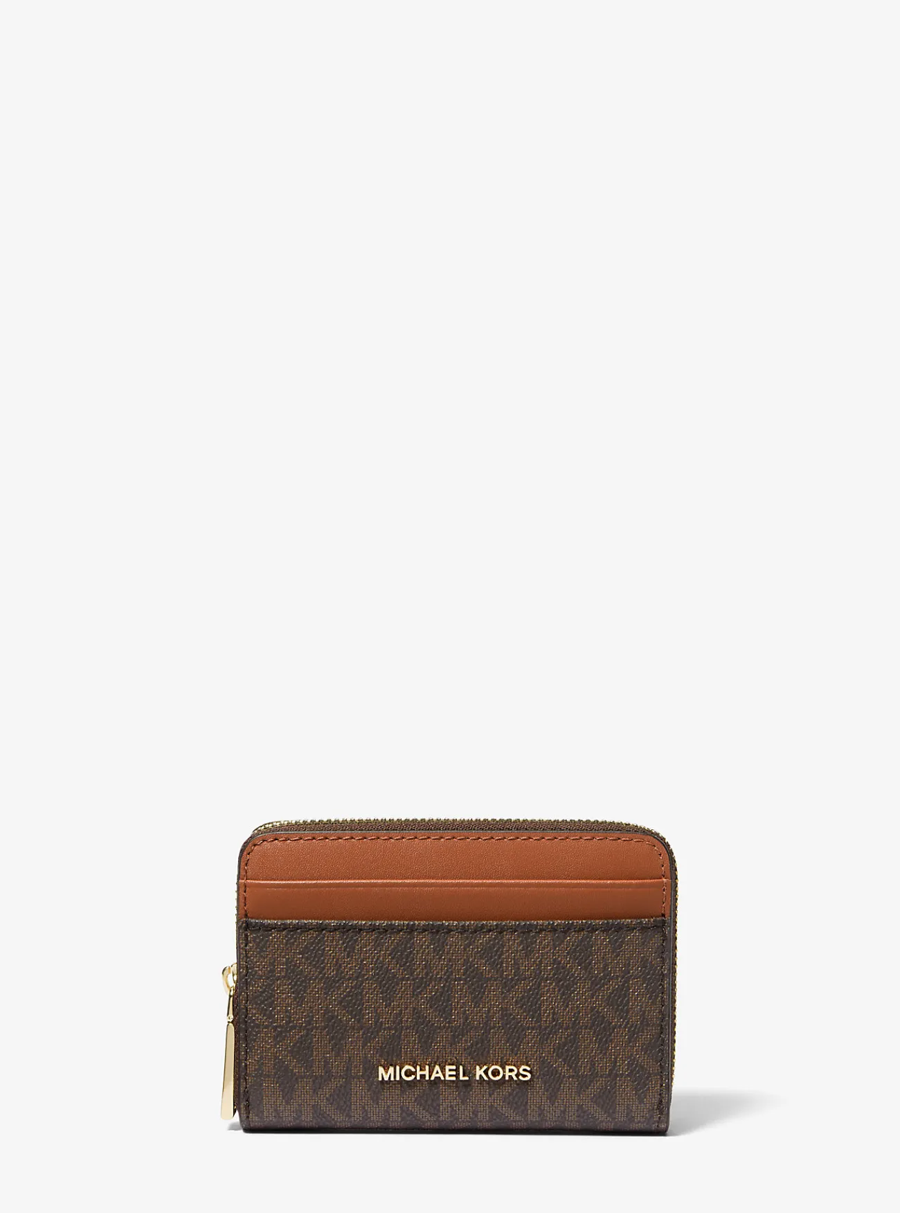 Michael Kors Kaarthouder Jet Set met kenmerkend logo en rits rondom, klein Best
