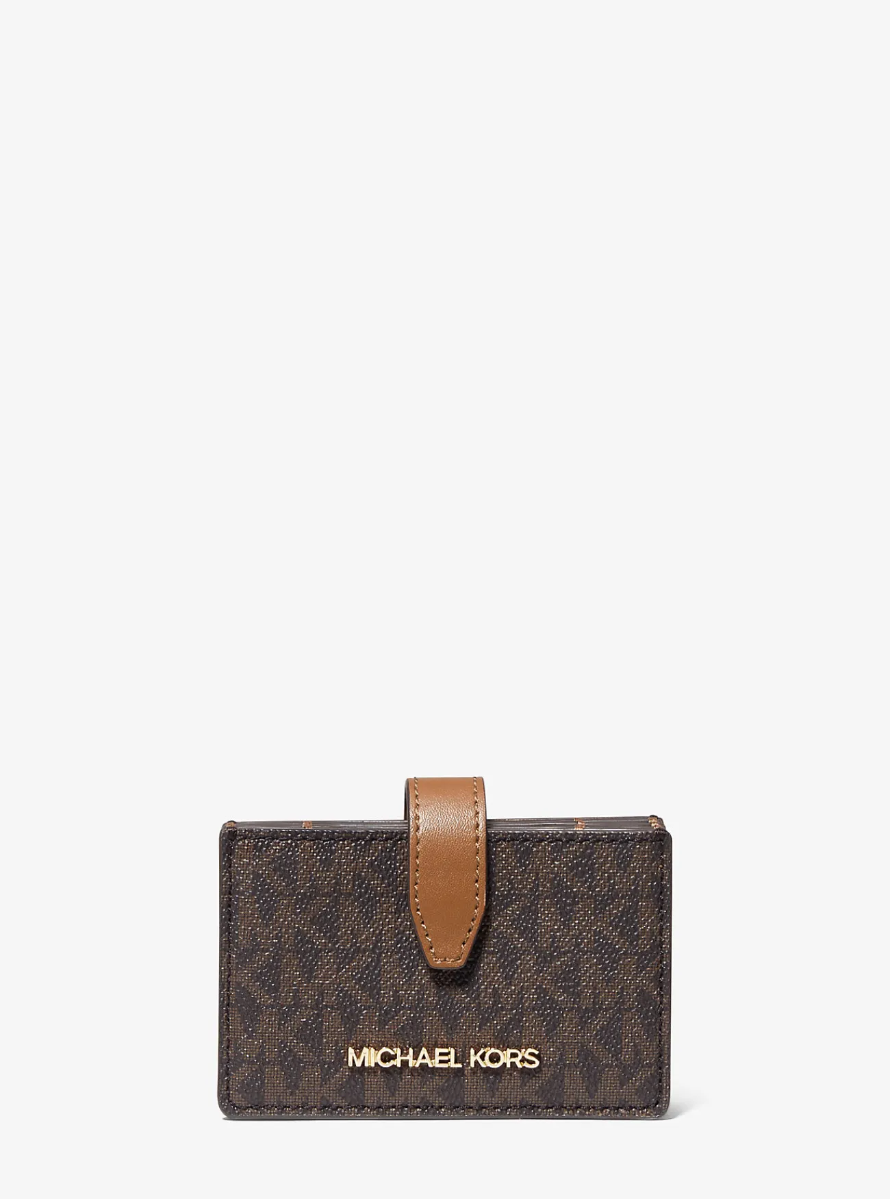 Michael Kors Kaarthouder Jet Set met logo en accordeonzijden, middelgroot BRUIN Online