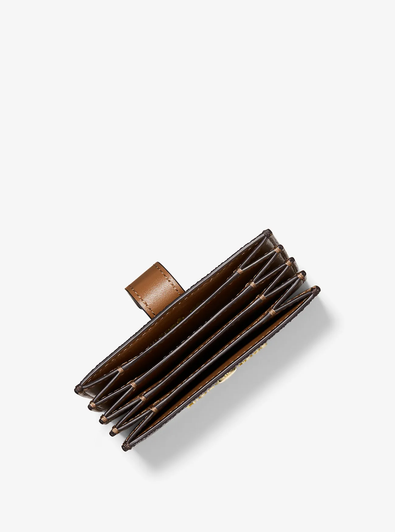 Michael Kors Kaarthouder Jet Set met logo en accordeonzijden, middelgroot BRUIN Online