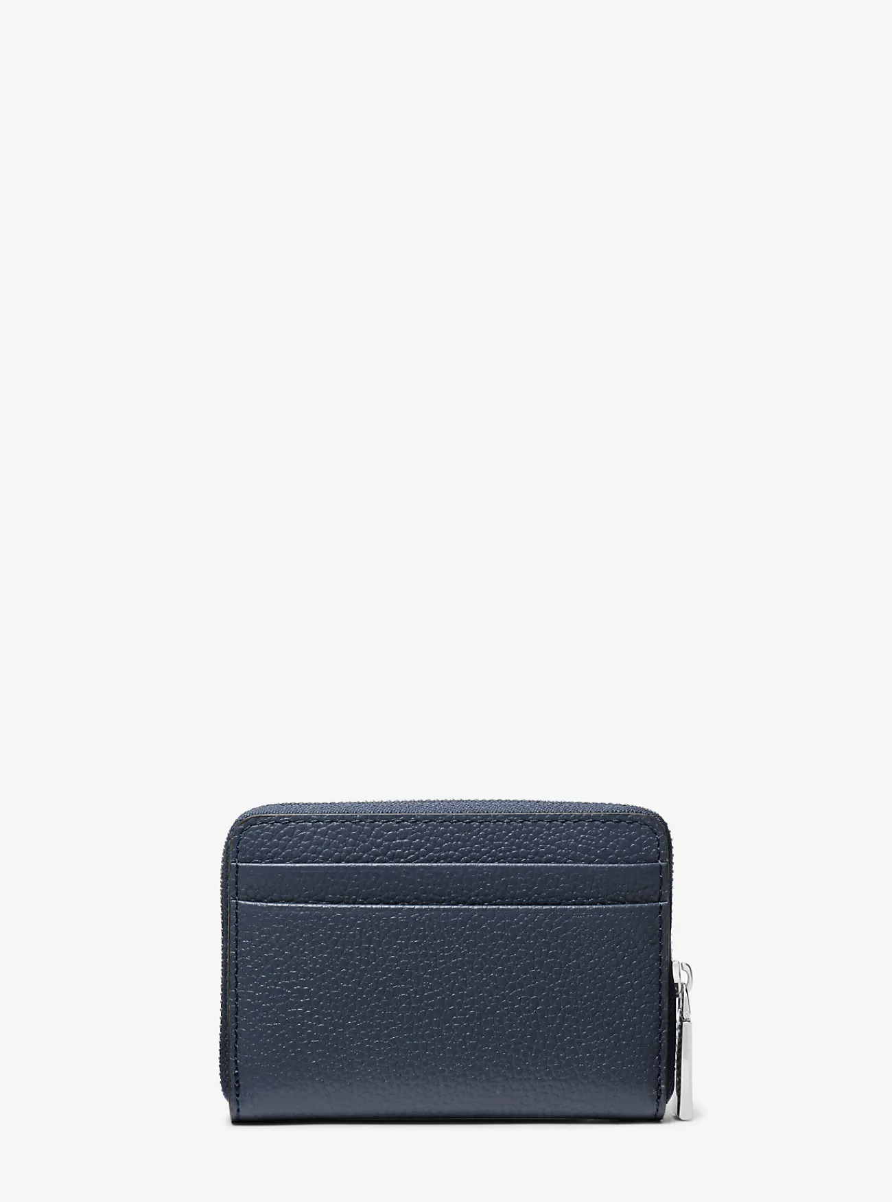 Michael Kors Kaarthouder Jet Set van getrommeld leer met rits rondom, klein MARINEBLAUW Best