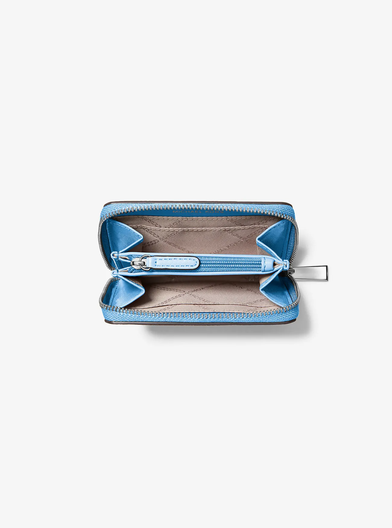 Michael Kors Kaarthouder Jet Set van getrommeld leer met rits rondom, klein SOUTHPACIFIC Fashion