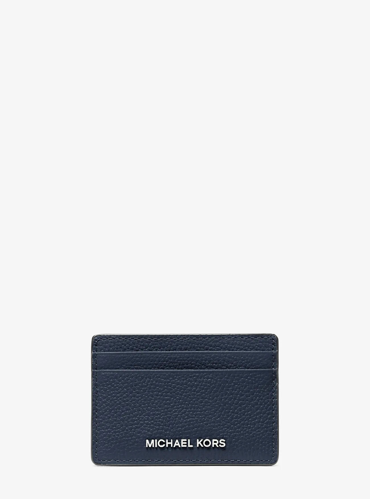 Michael Kors Kaarthouder van getrommeld leer MARINEBLAUW Clearance