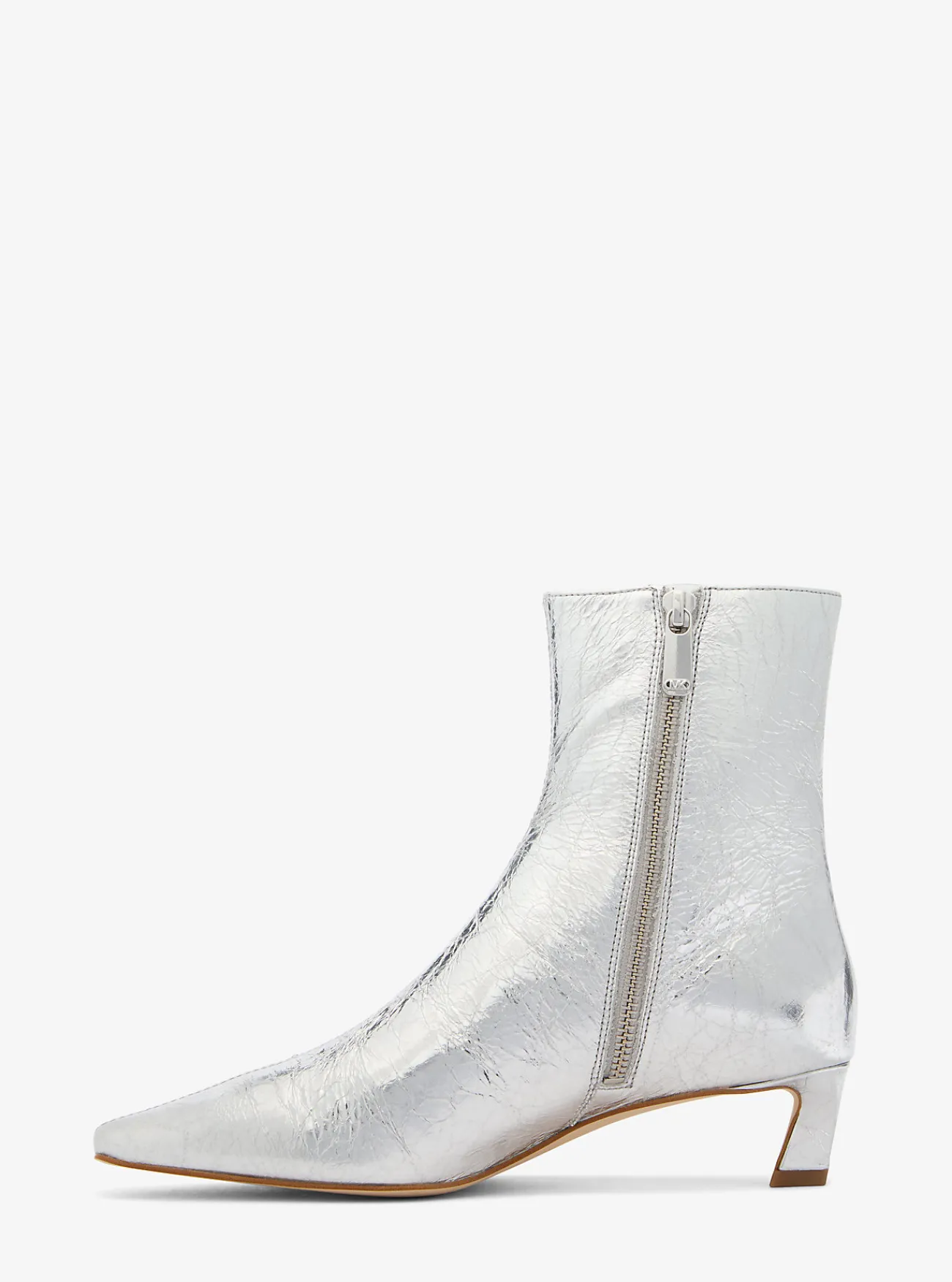 Michael Kors Laars Cosmo van metallic craquelé leer ZILVER Clearance