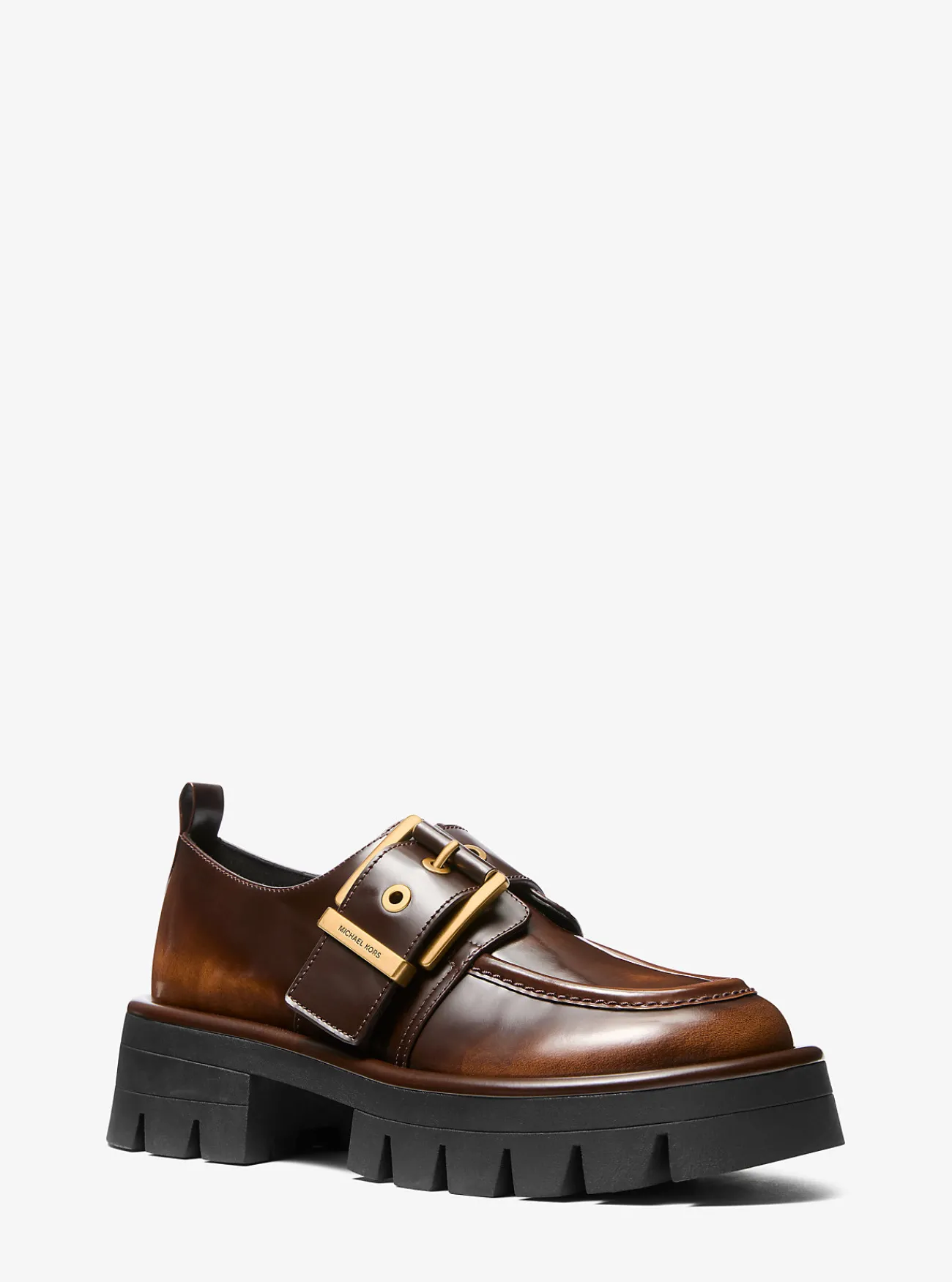 Michael Kors Loafer Colby van gepolijst leer LUGGAGE Outlet