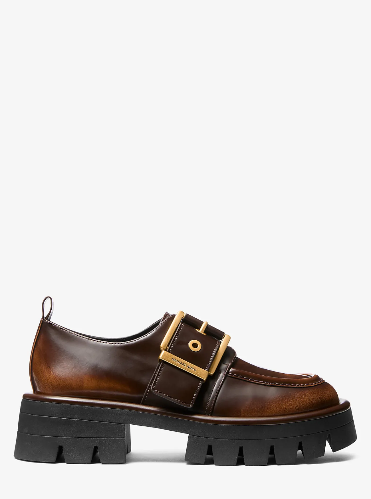 Michael Kors Loafer Colby van gepolijst leer LUGGAGE Outlet