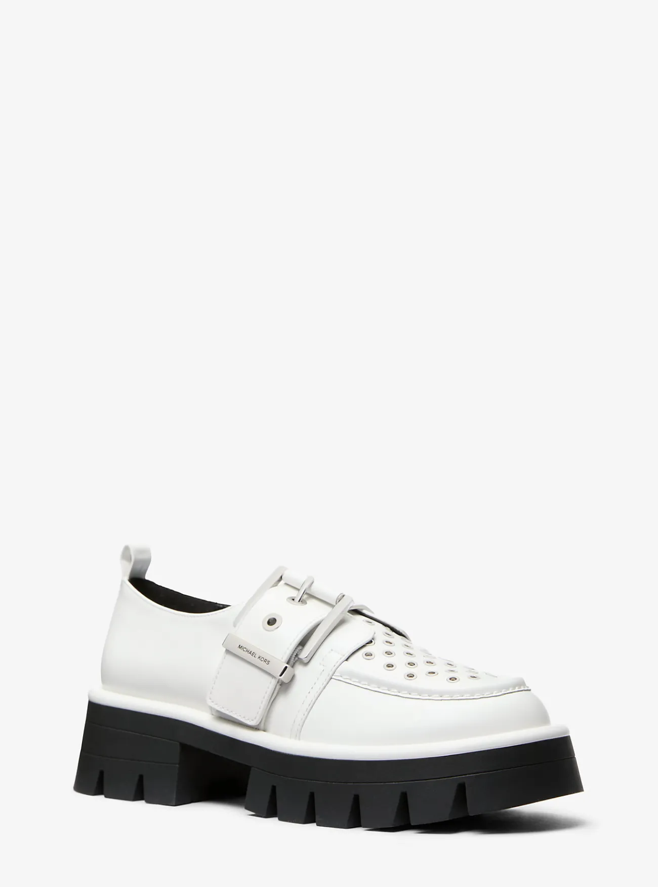 Michael Kors Loafer Colby van leer met oogjes OPTISCHWIT Best