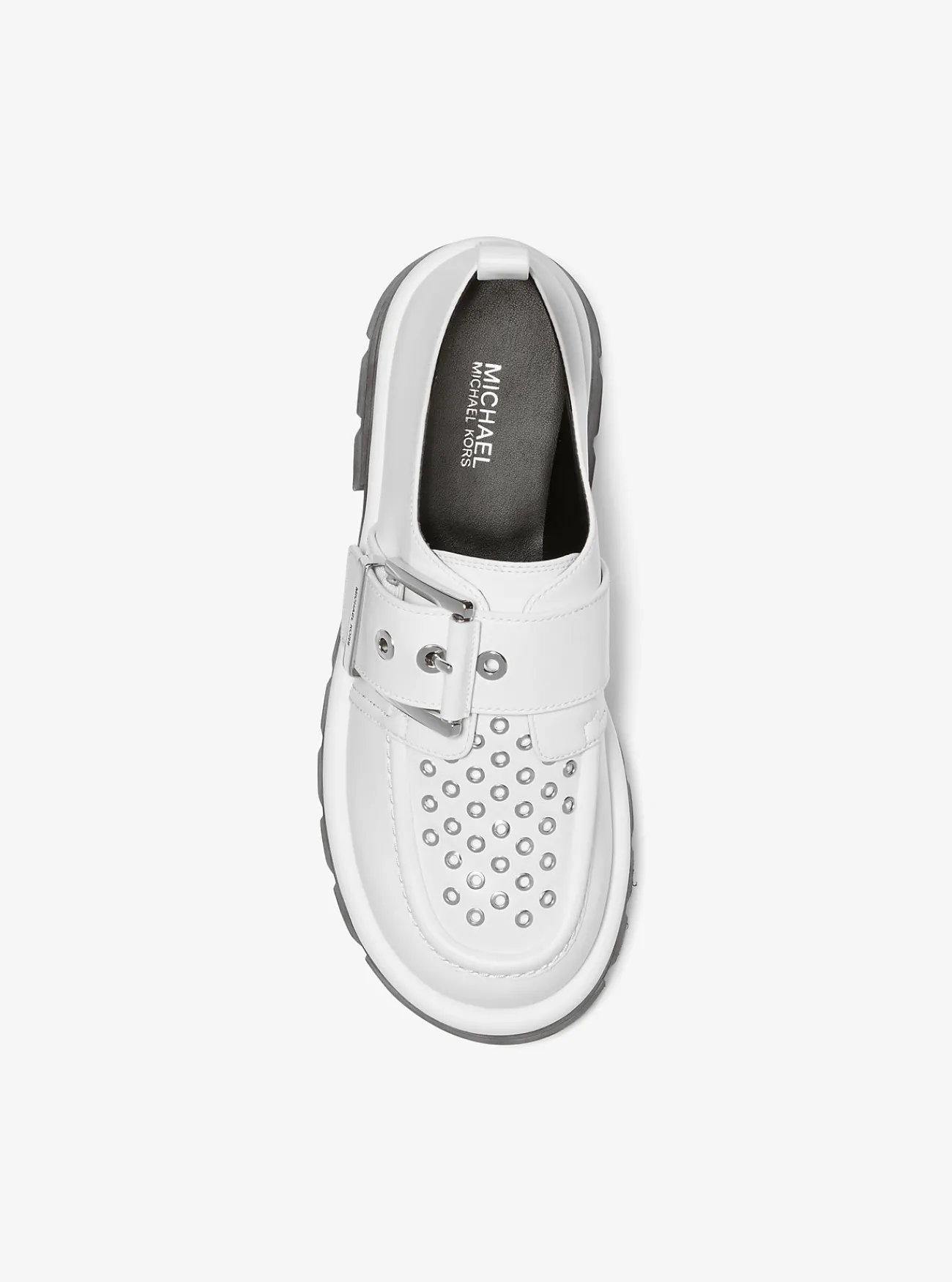 Michael Kors Loafer Colby van leer met oogjes OPTISCHWIT Best