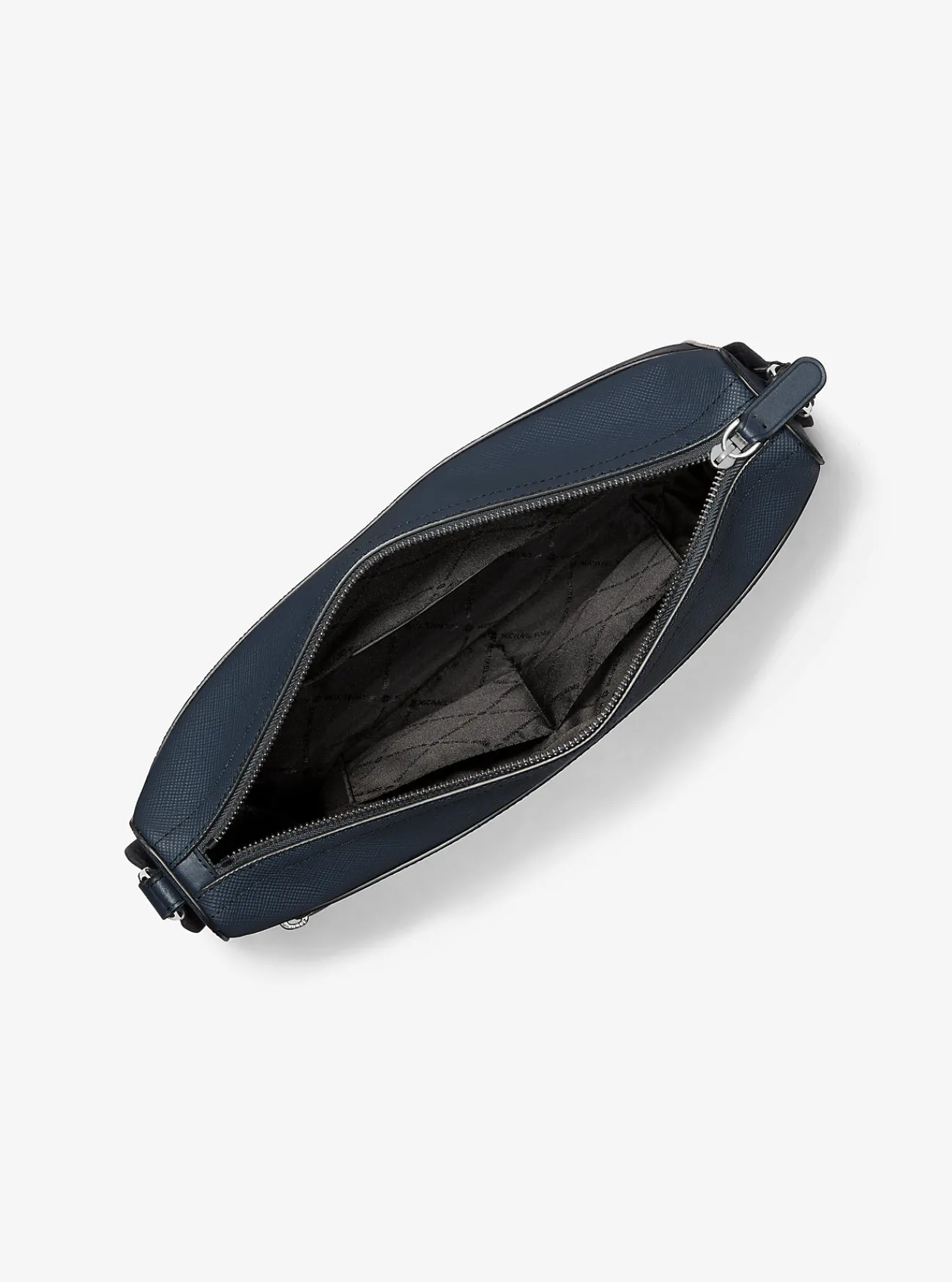 Michael Kors Messengertas Edison van saffianoleer, middelgroot MARINEBLAUW Online