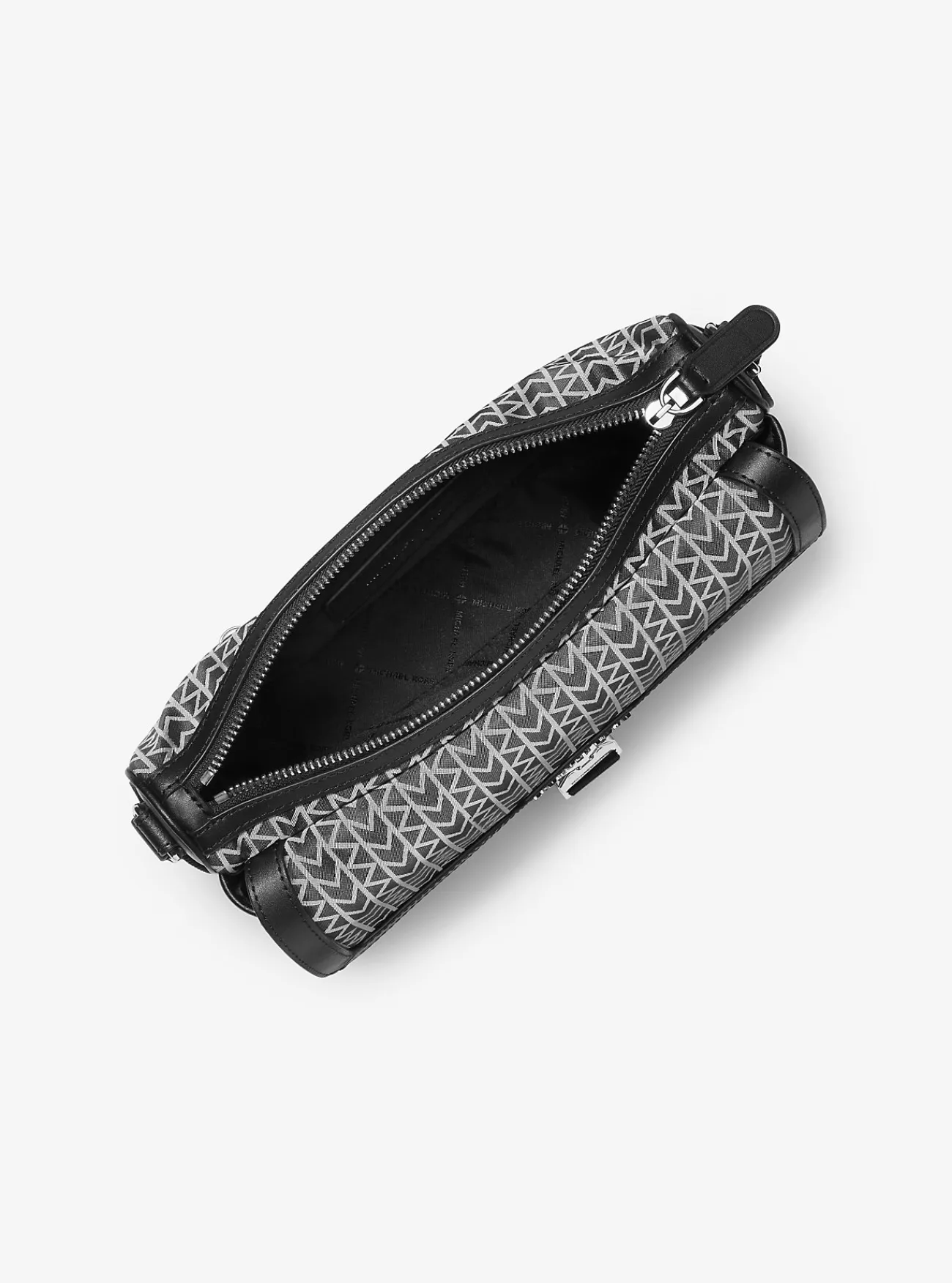 Michael Kors Messengertas Eli van MK2000-jacquard met logo ZWART Best