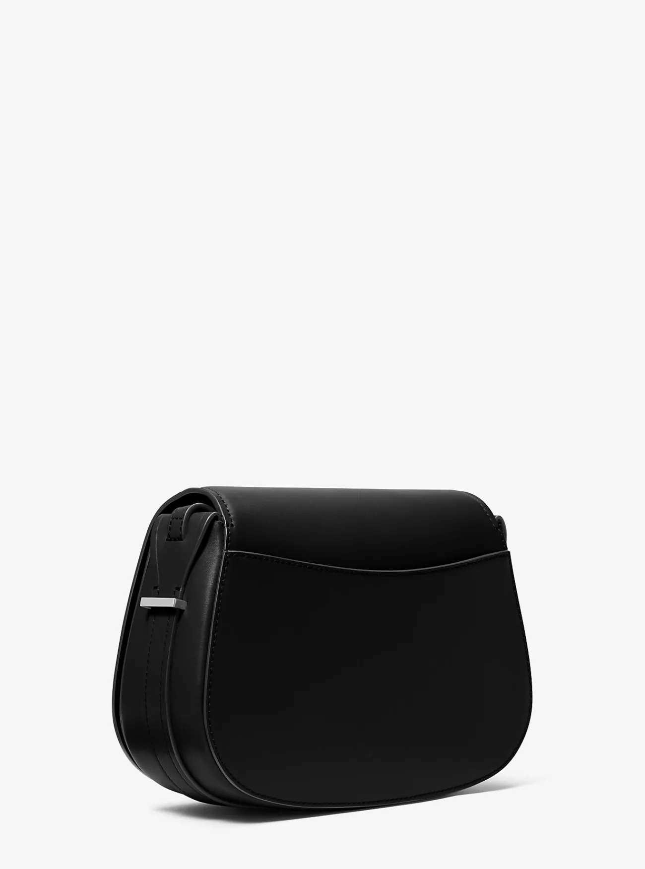Michael Kors Messengertas Lydia van leer, middelgroot ZWART Outlet
